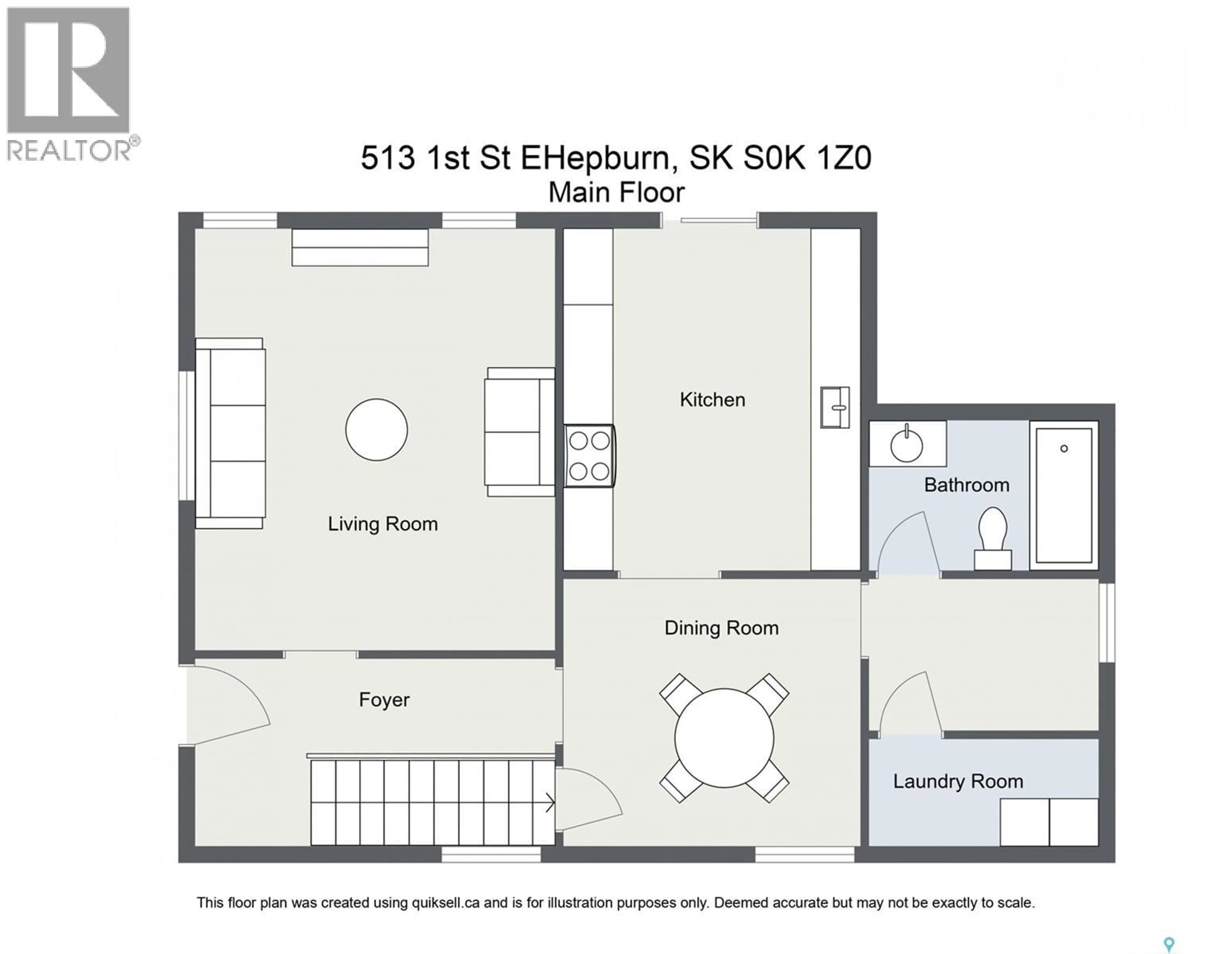 Floor plan for 513 1ST STREET, Hepburn Saskatchewan S0K1Z0