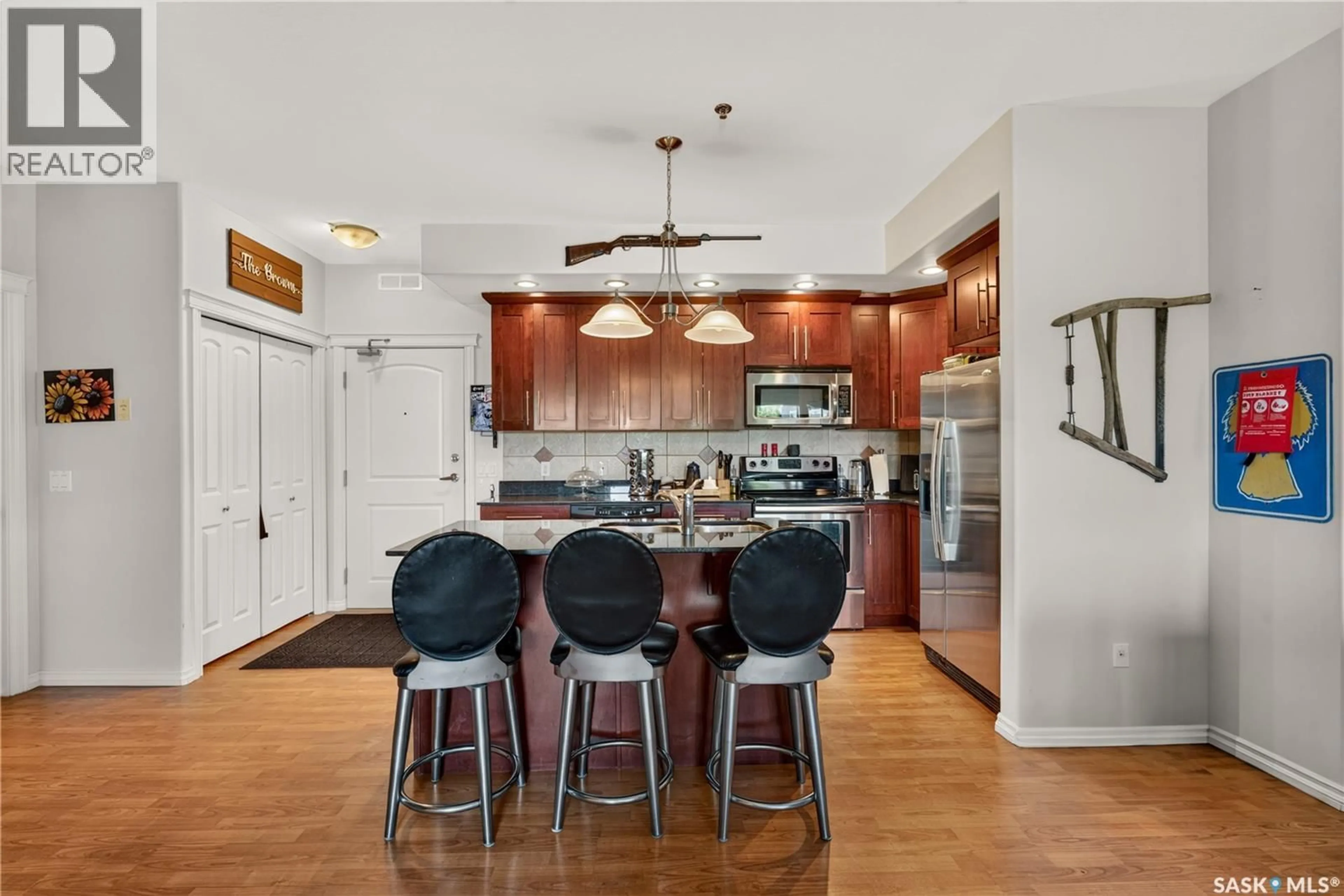 Open concept kitchen, ceramic/tile floor for 307 - 1145 MAIN STREET, Melfort Saskatchewan S0E1A0