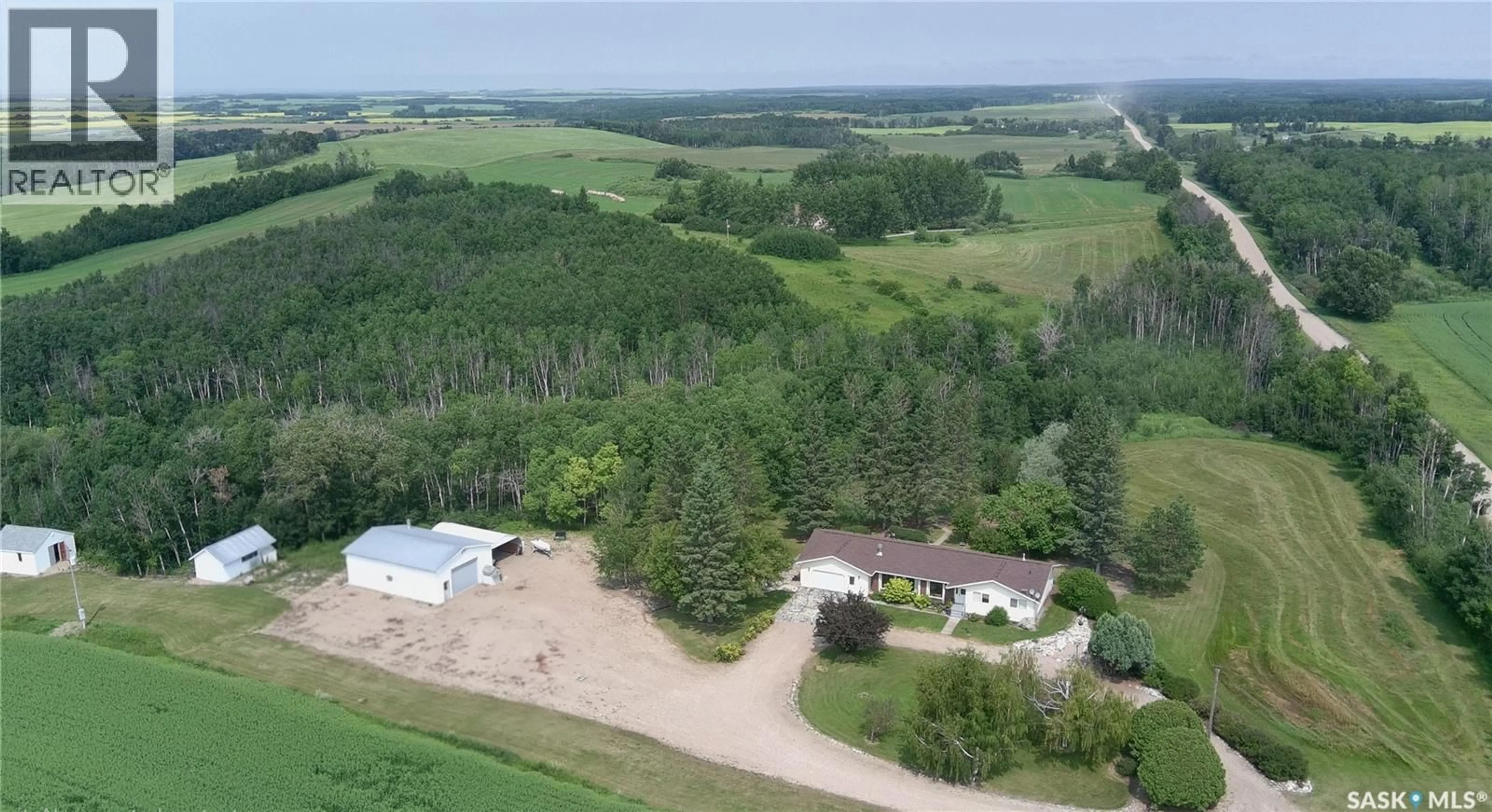 A pic from outside/outdoor area/front of a property/back of a property/a pic from drone, unknown for SMANDYCH ACREAGE, Cote Rm No. 271 Saskatchewan S0A1S0