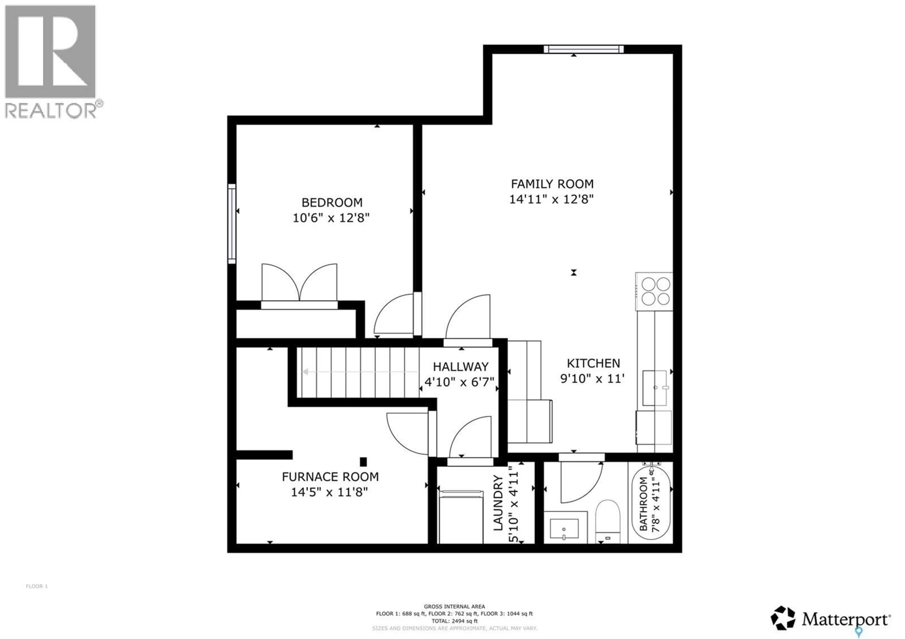Floor plan for 206 KENASCHUK UNION, Saskatoon Saskatchewan S7W0Y3
