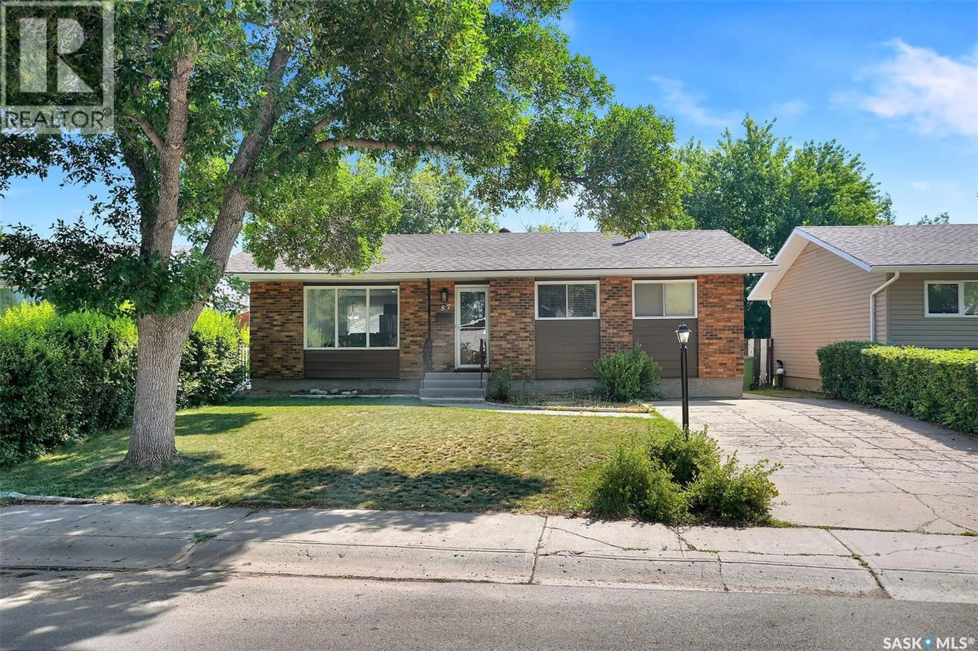 Home with brick exterior material, street for 87 HASTINGS CRESCENT, Regina Saskatchewan S4T7N6