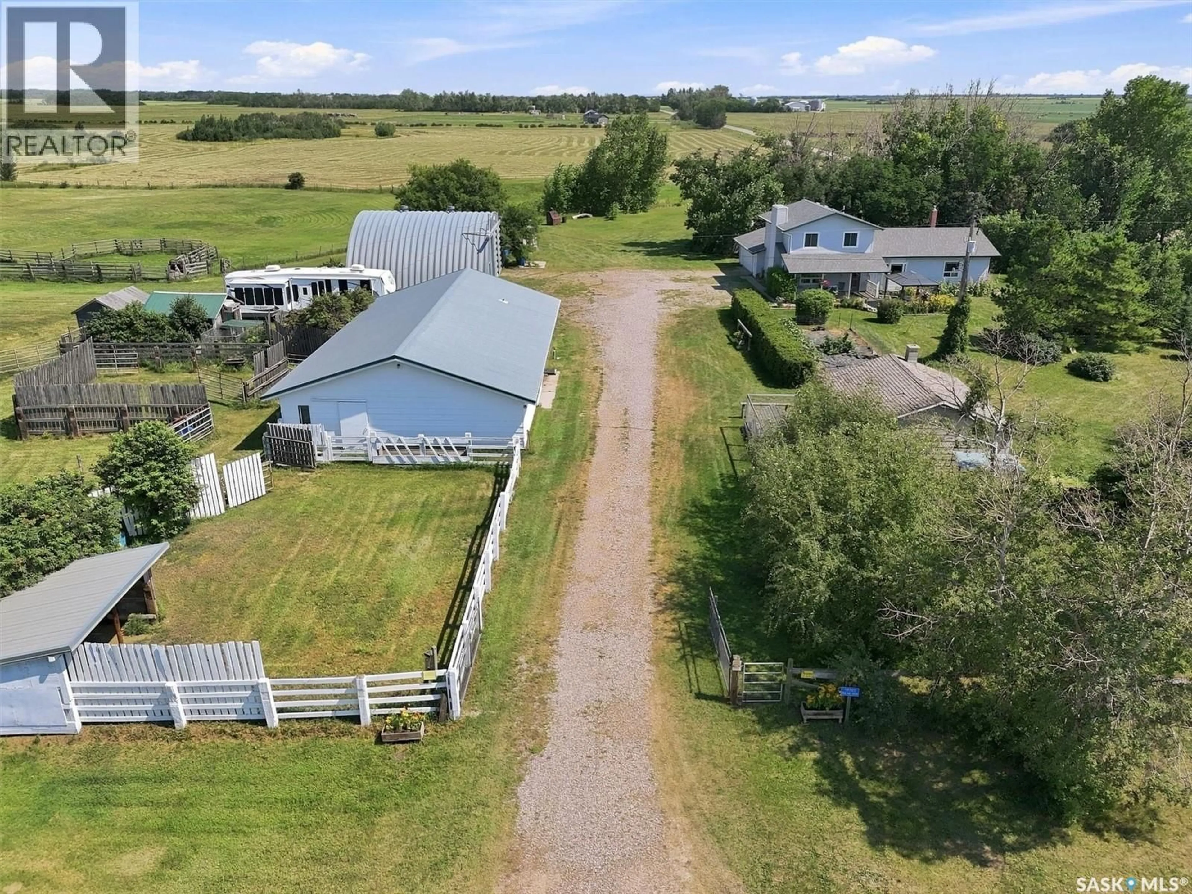A pic from outside/outdoor area/front of a property/back of a property/a pic from drone, unknown for WRIGHT ACREAGE, Corman Park Rm No. 344 Saskatchewan S7K3J5