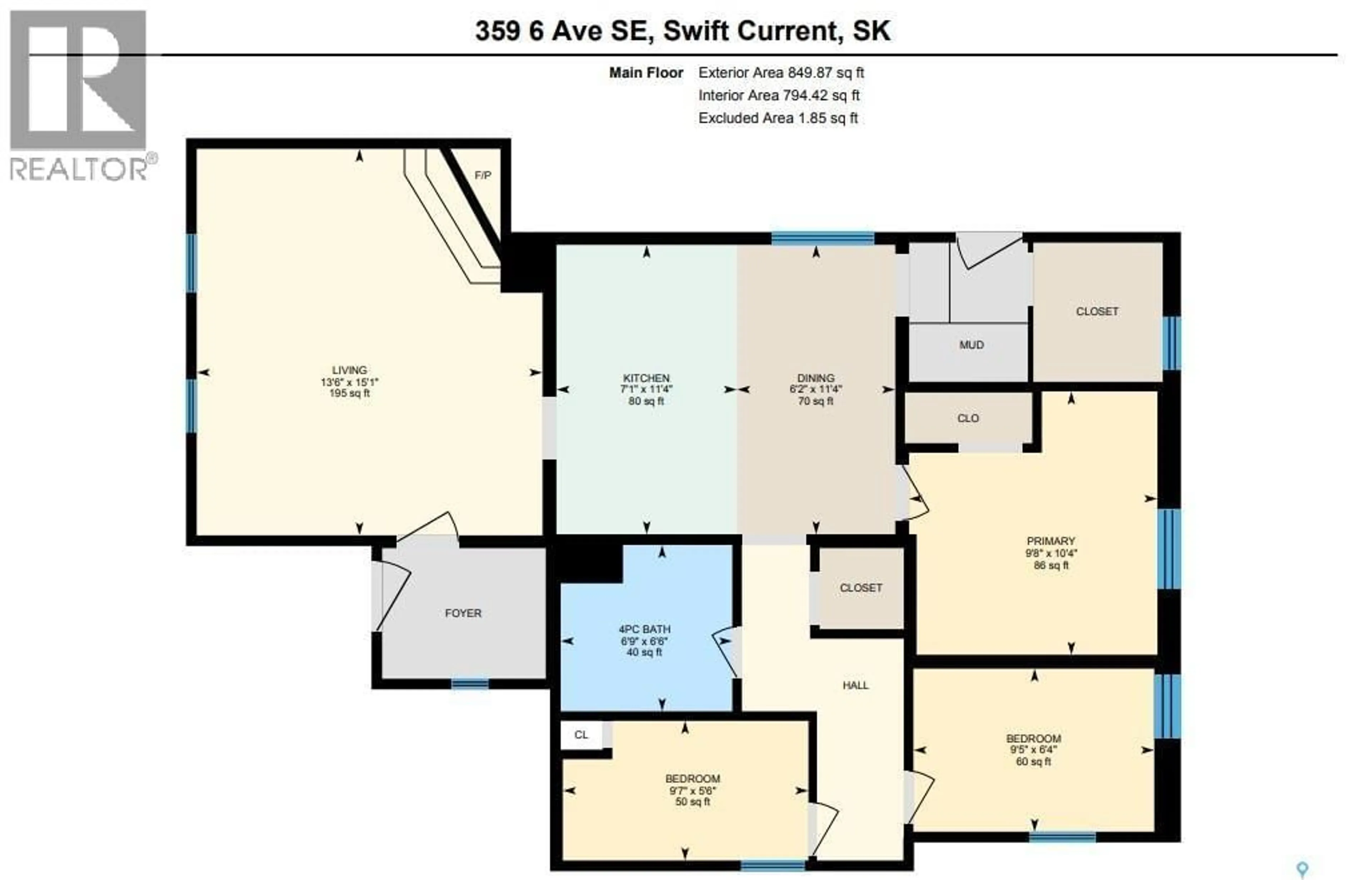 Floor plan for 359 6TH AVENUE, Swift Current Saskatchewan S9H3P2