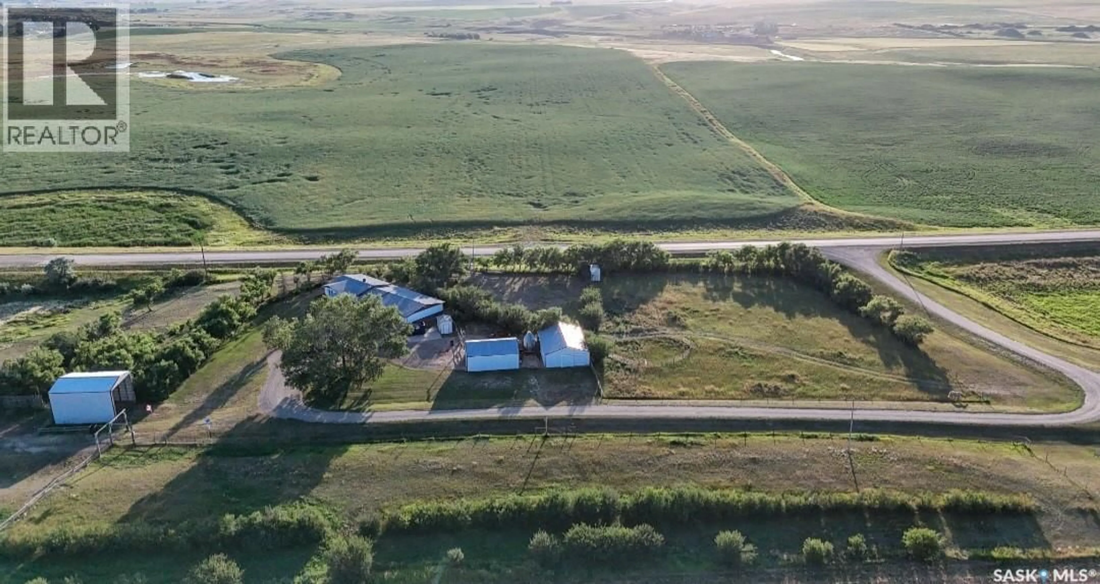 A pic from outside/outdoor area/front of a property/back of a property/a pic from drone, building for ANDERSON ACRES, Swift Current Rm No. 137 Saskatchewan S9H4M7
