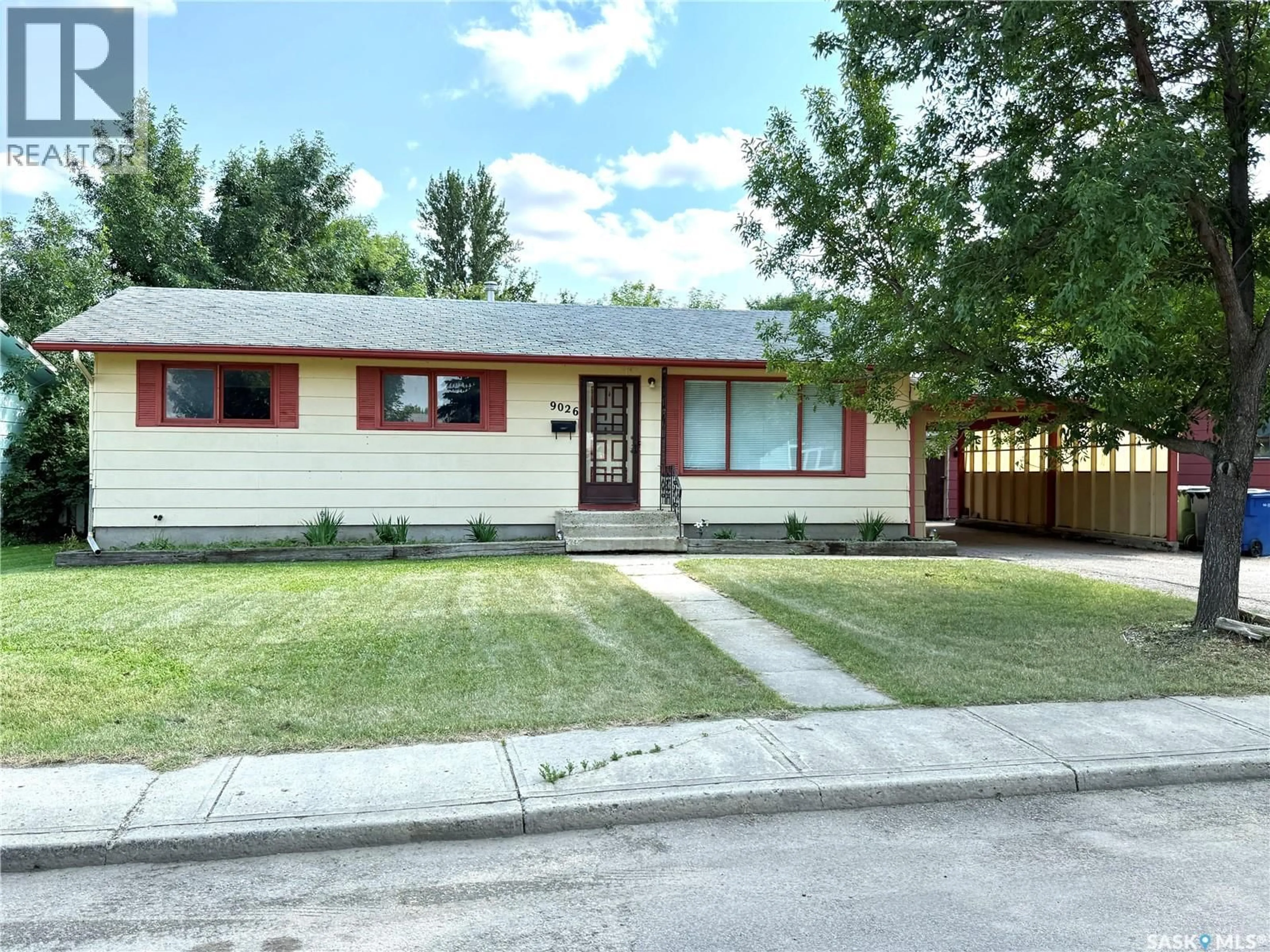 Home with vinyl exterior material, street for 9026 MITCHELL AVENUE, North Battleford Saskatchewan S9A3J7