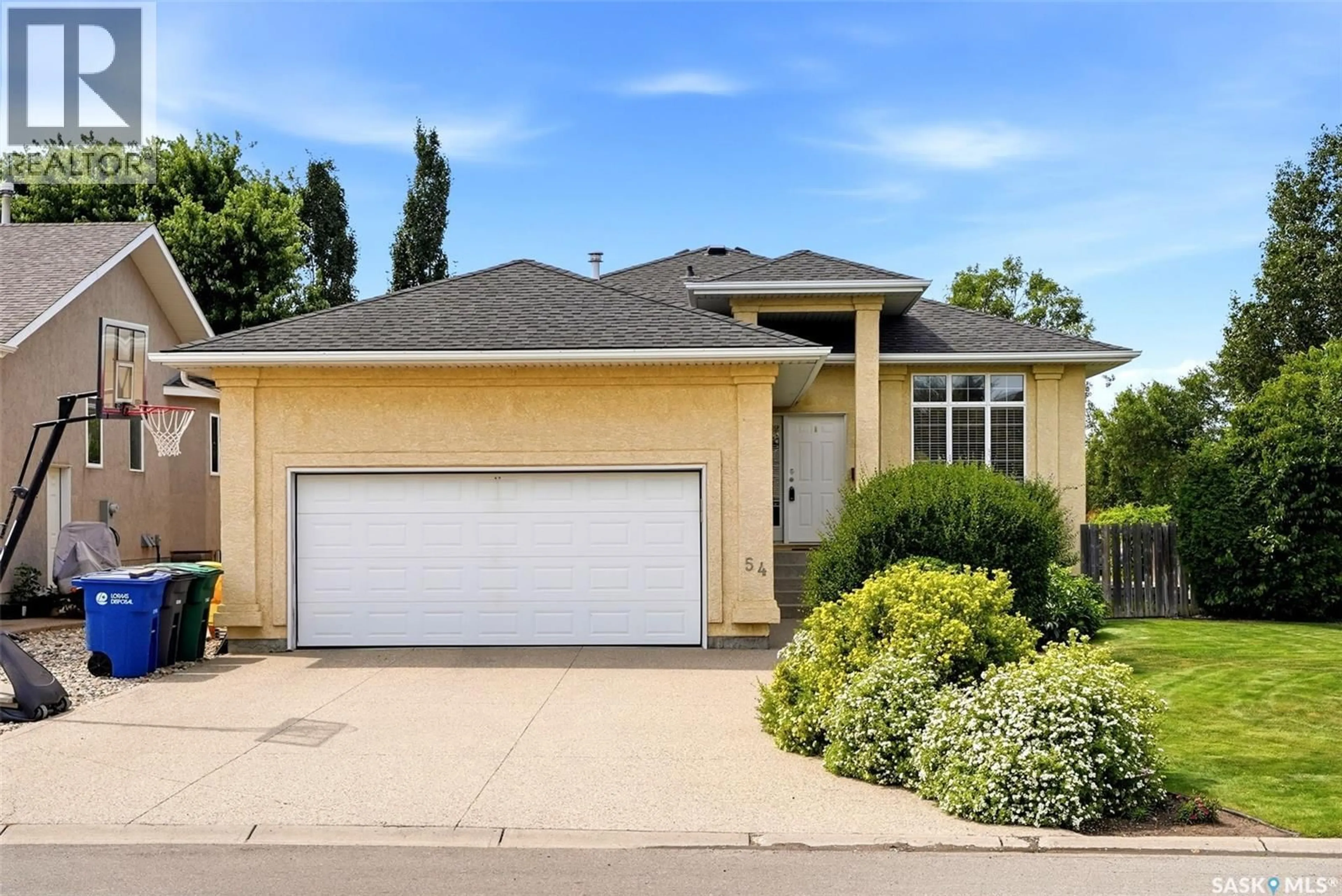 Home with vinyl exterior material, street for 54 QU'APPELLE CRESCENT, Balgonie Saskatchewan S0G0E0