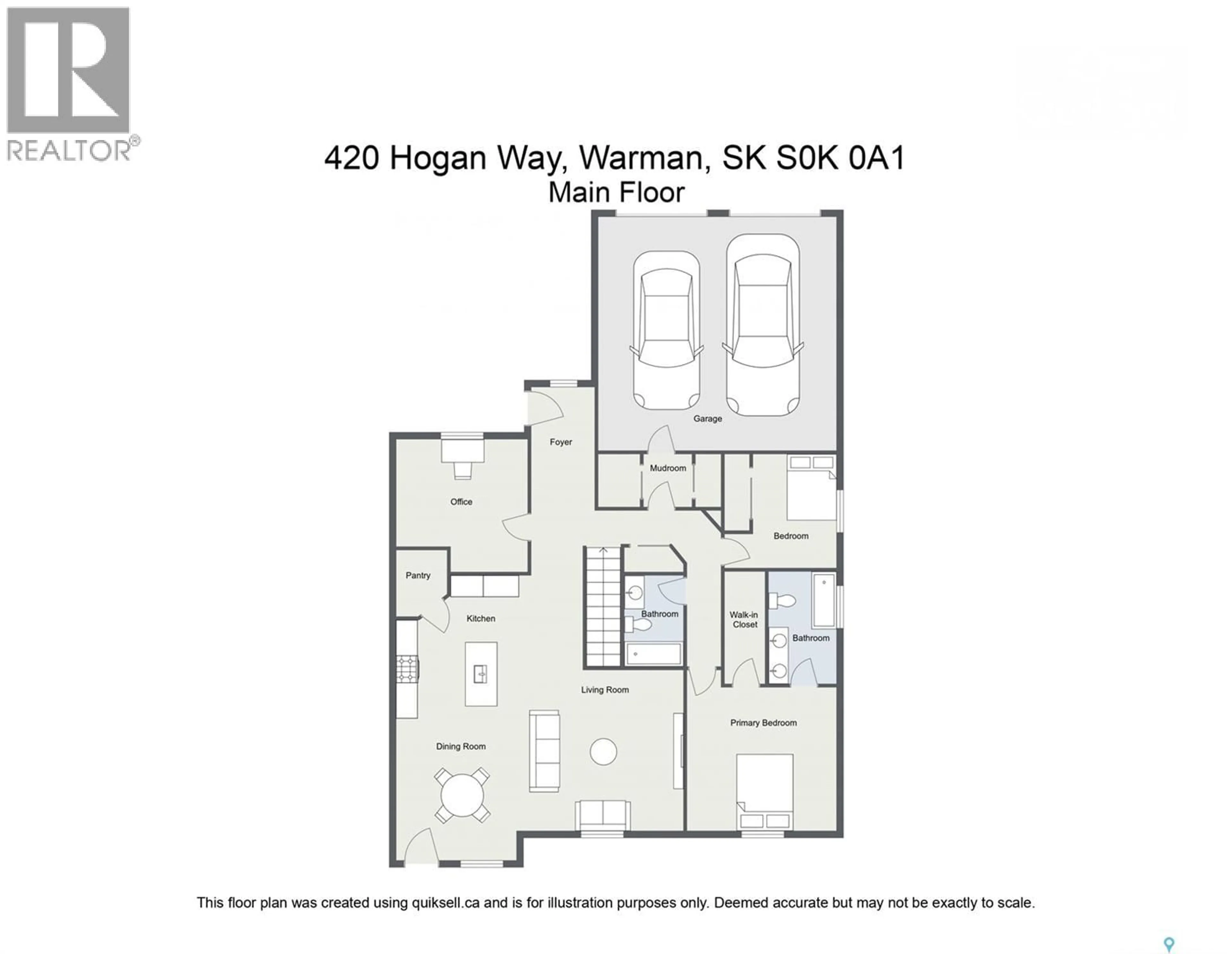 Floor plan for 420 HOGAN WAY, Warman Saskatchewan S0K0A1