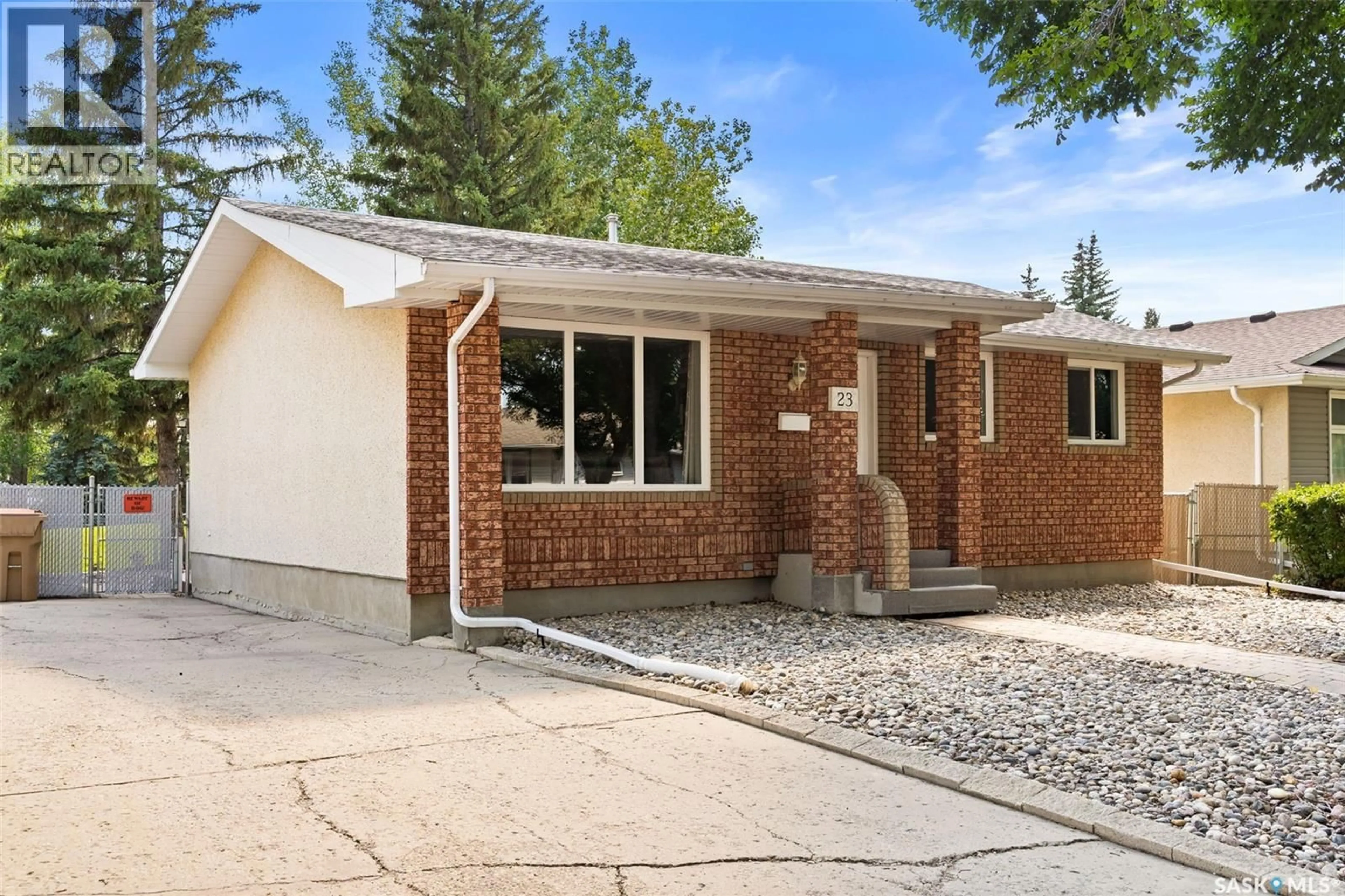 Home with brick exterior material, street for 23 PRICE CRESCENT, Regina Saskatchewan S4R6R7