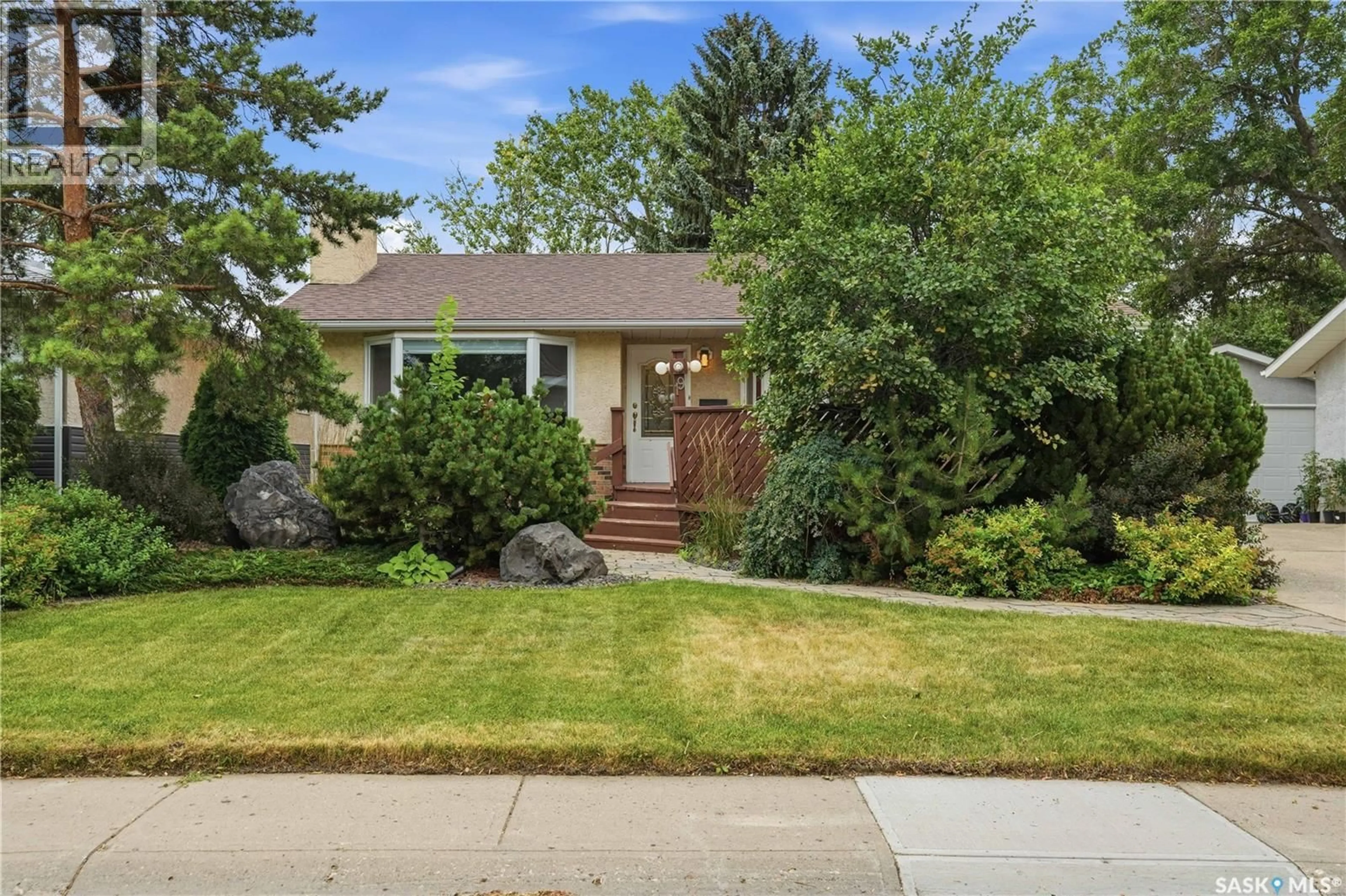 Home with vinyl exterior material, street for 19 THOMSON AVENUE, Regina Saskatchewan S4N0K1