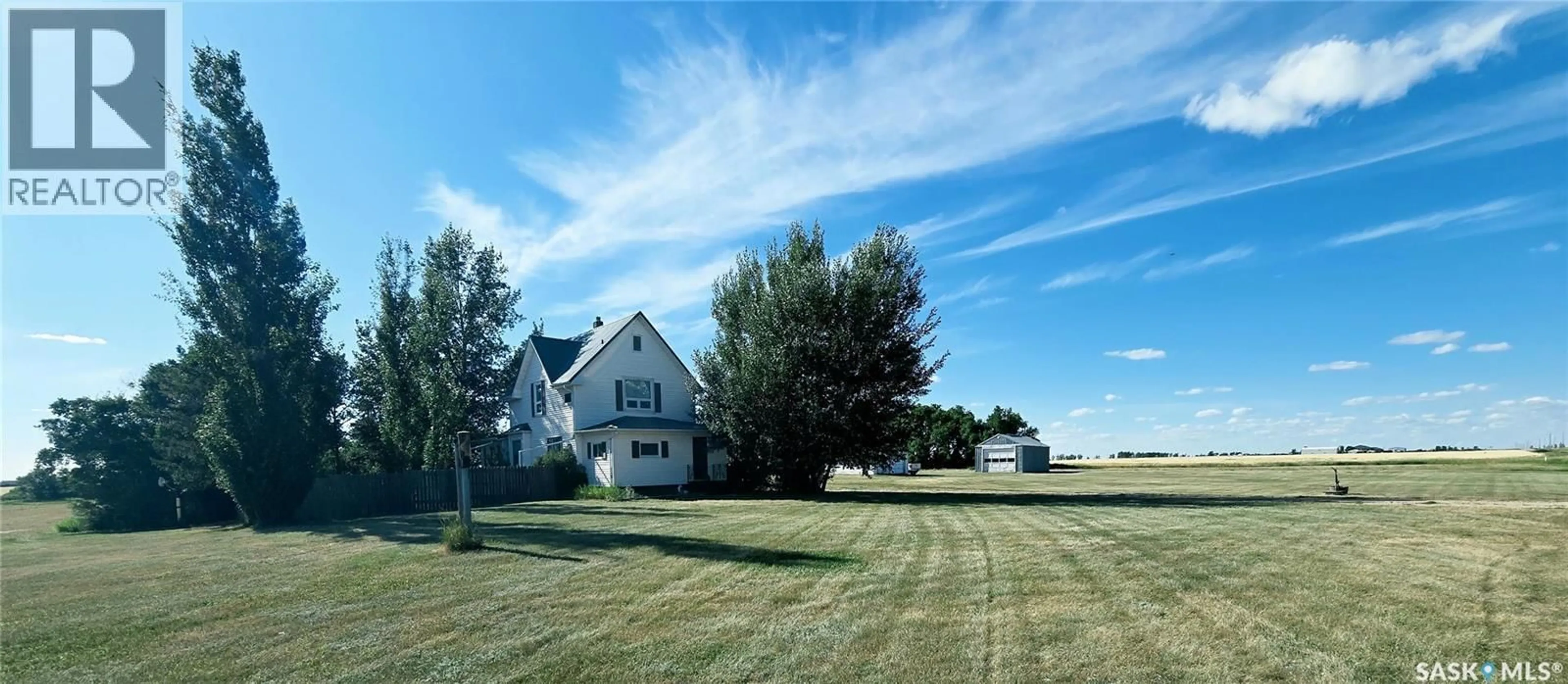 A pic from outside/outdoor area/front of a property/back of a property/a pic from drone, water/lake/river/ocean view for MCCORMICK ACREAGE, Weyburn Rm No. 67 Saskatchewan S4H2K7