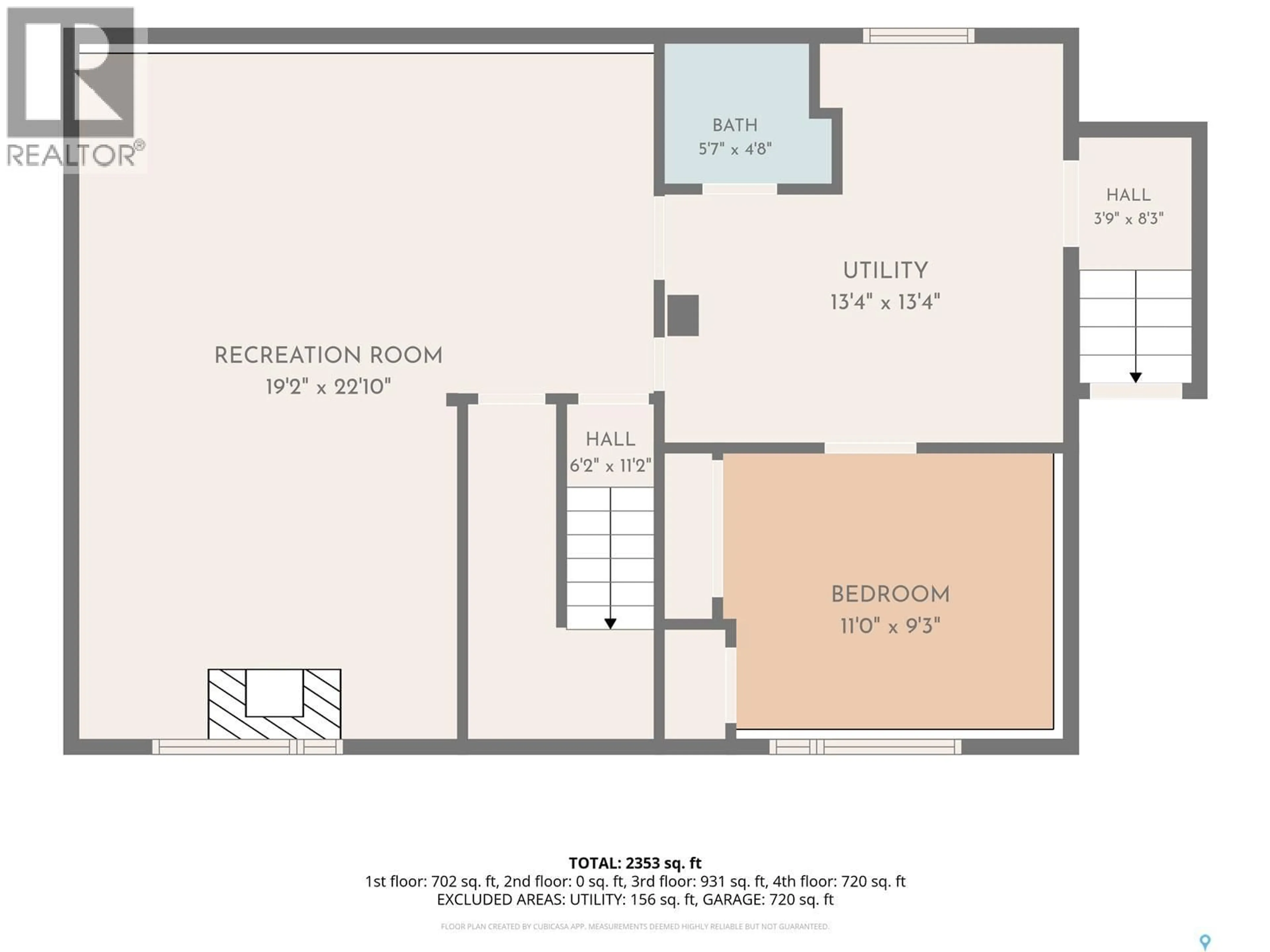 Floor plan for 195 FORSYTH CRESCENT, Regina Saskatchewan S4R5L8
