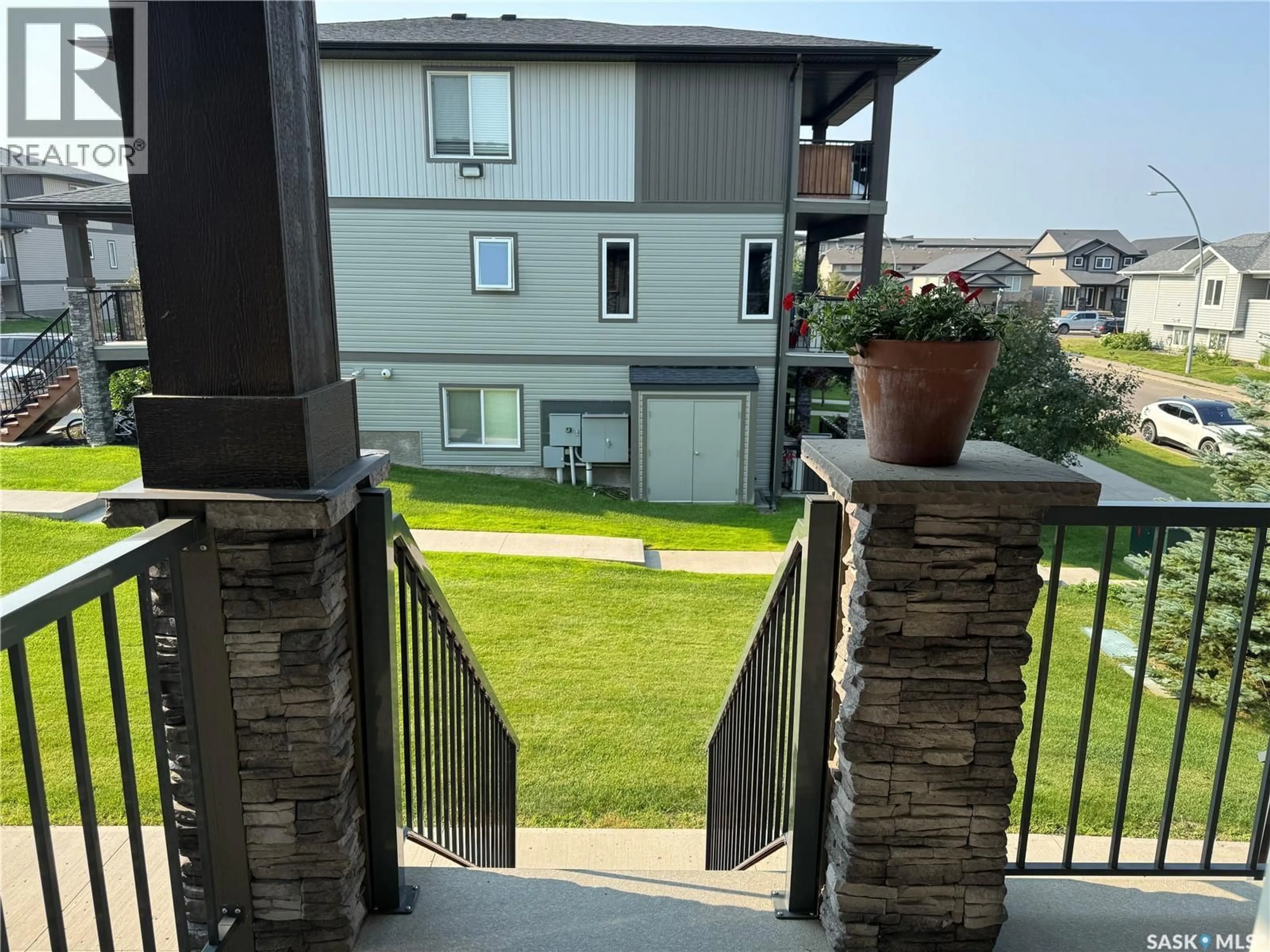 Balcony in the apartment, city buildings view from balcony for 210 - 108 RAJPUT WAY, Saskatoon Saskatchewan S7W0V7