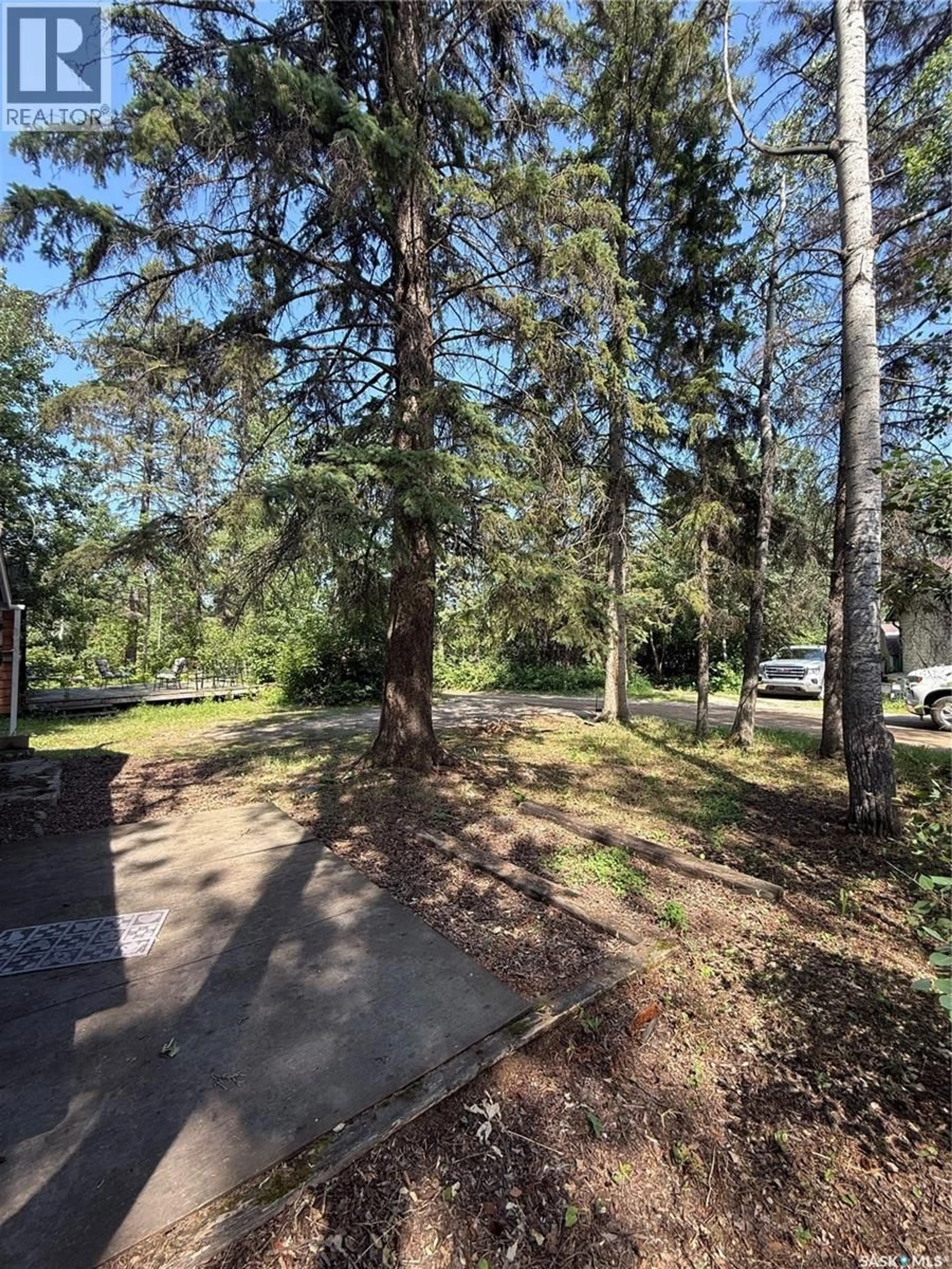 A pic from outside/outdoor area/front of a property/back of a property/a pic from drone, forest/trees view for 106 AGNES STREET, Emma Lake Saskatchewan S7J0N0