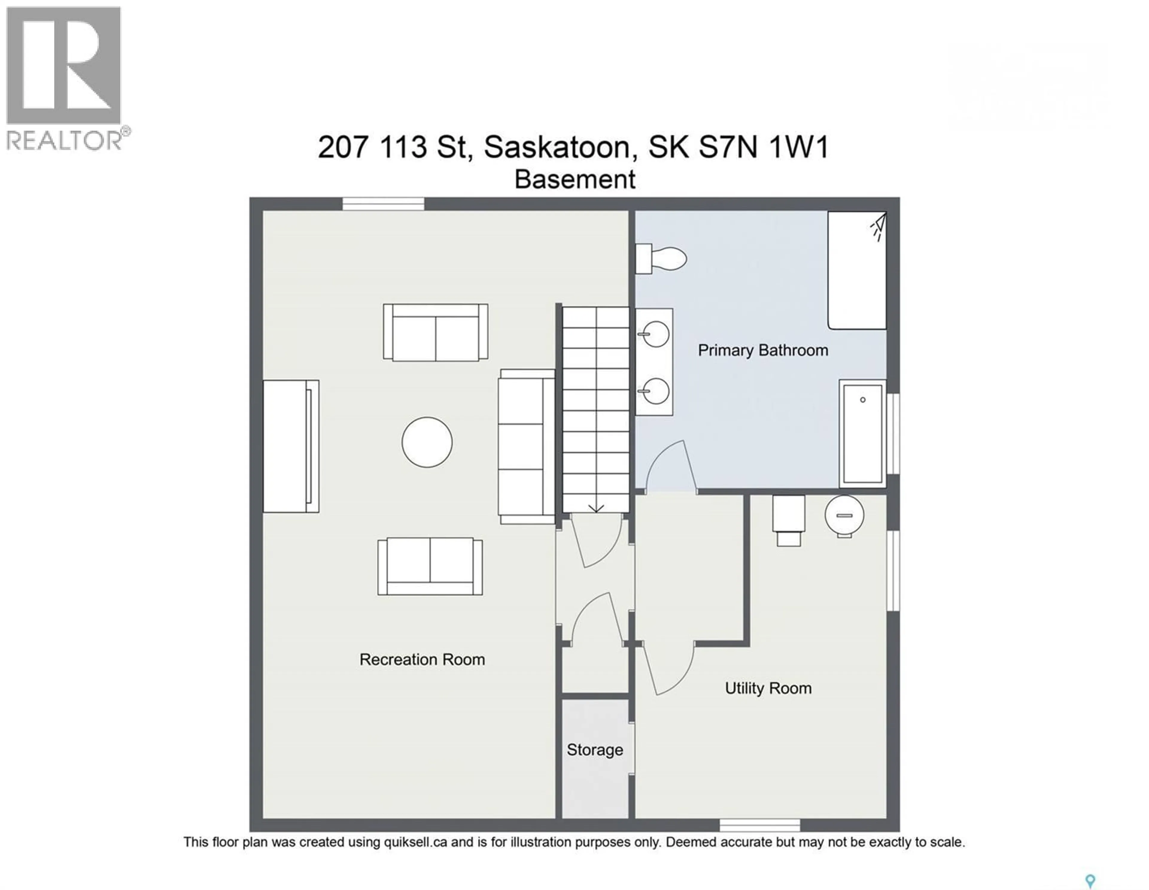 Floor plan for 207 113TH STREET, Saskatoon Saskatchewan S7N1W1