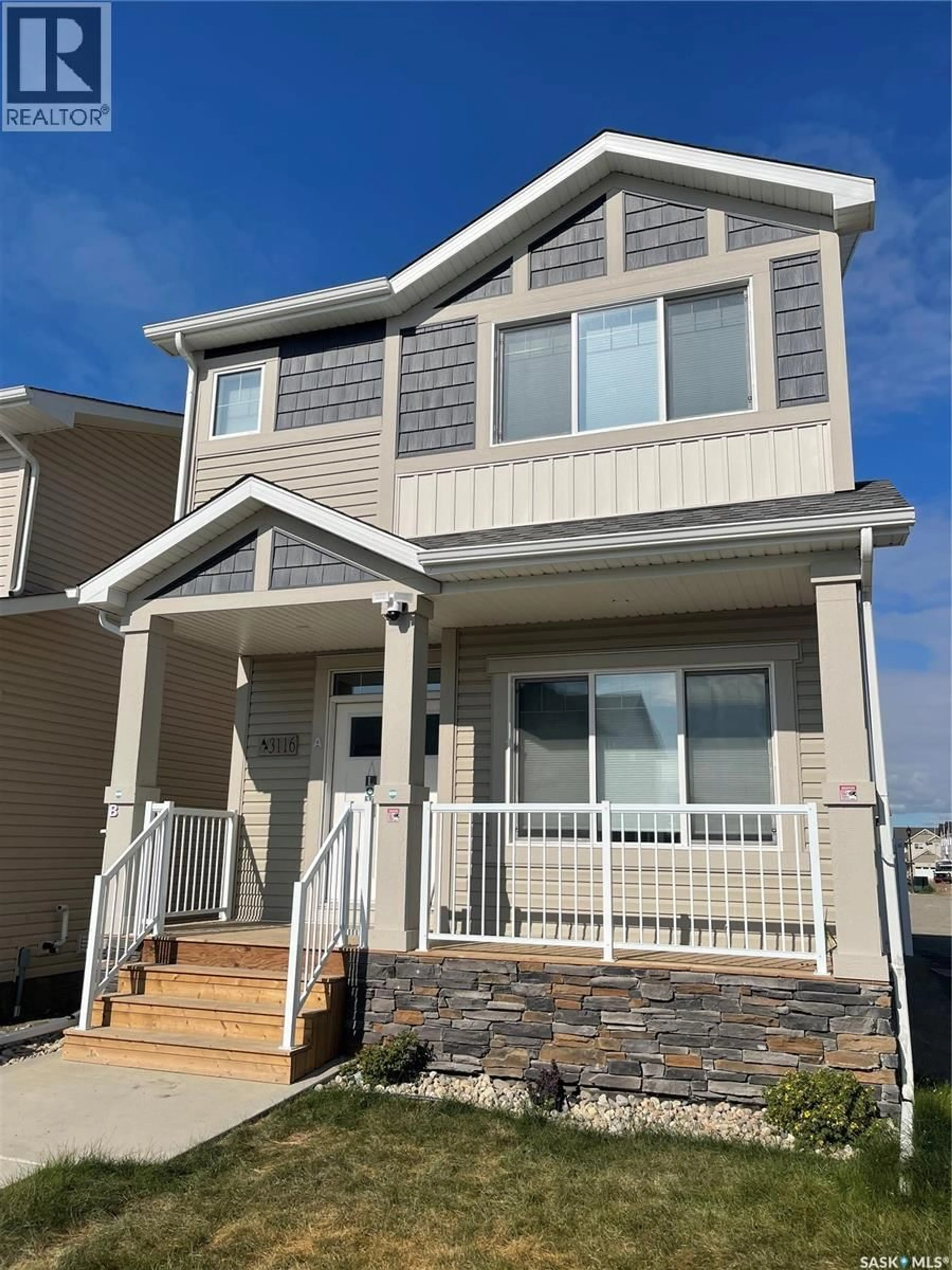 Home with vinyl exterior material, street for 3116 GREEN TURTLE ROAD, Regina Saskatchewan S4N7K9