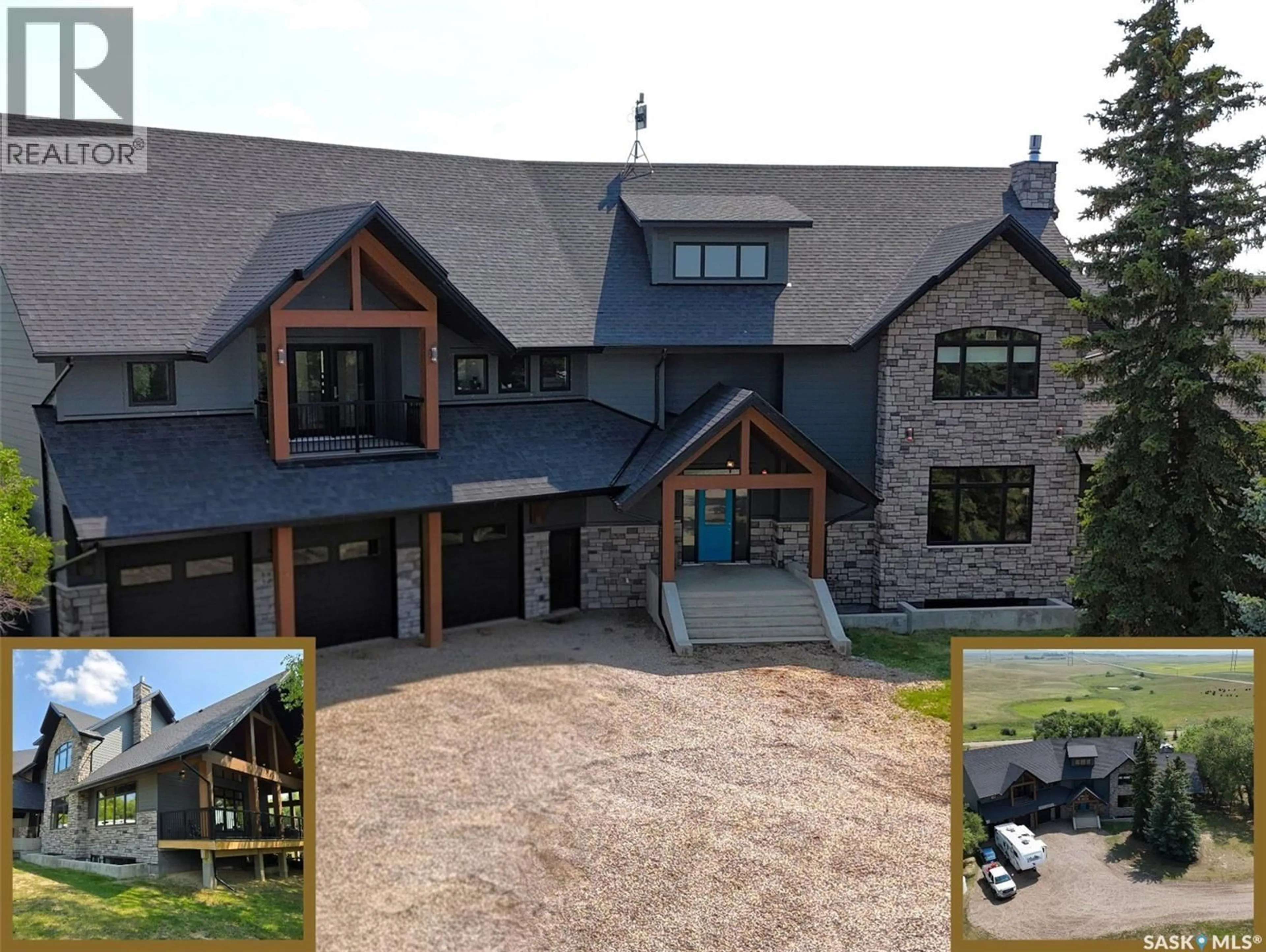 A pic from outside/outdoor area/front of a property/back of a property/a pic from drone, mountain view for East - 1 HWY ACREAGE, Excelsior Rm No. 166 Saskatchewan S9H4M6