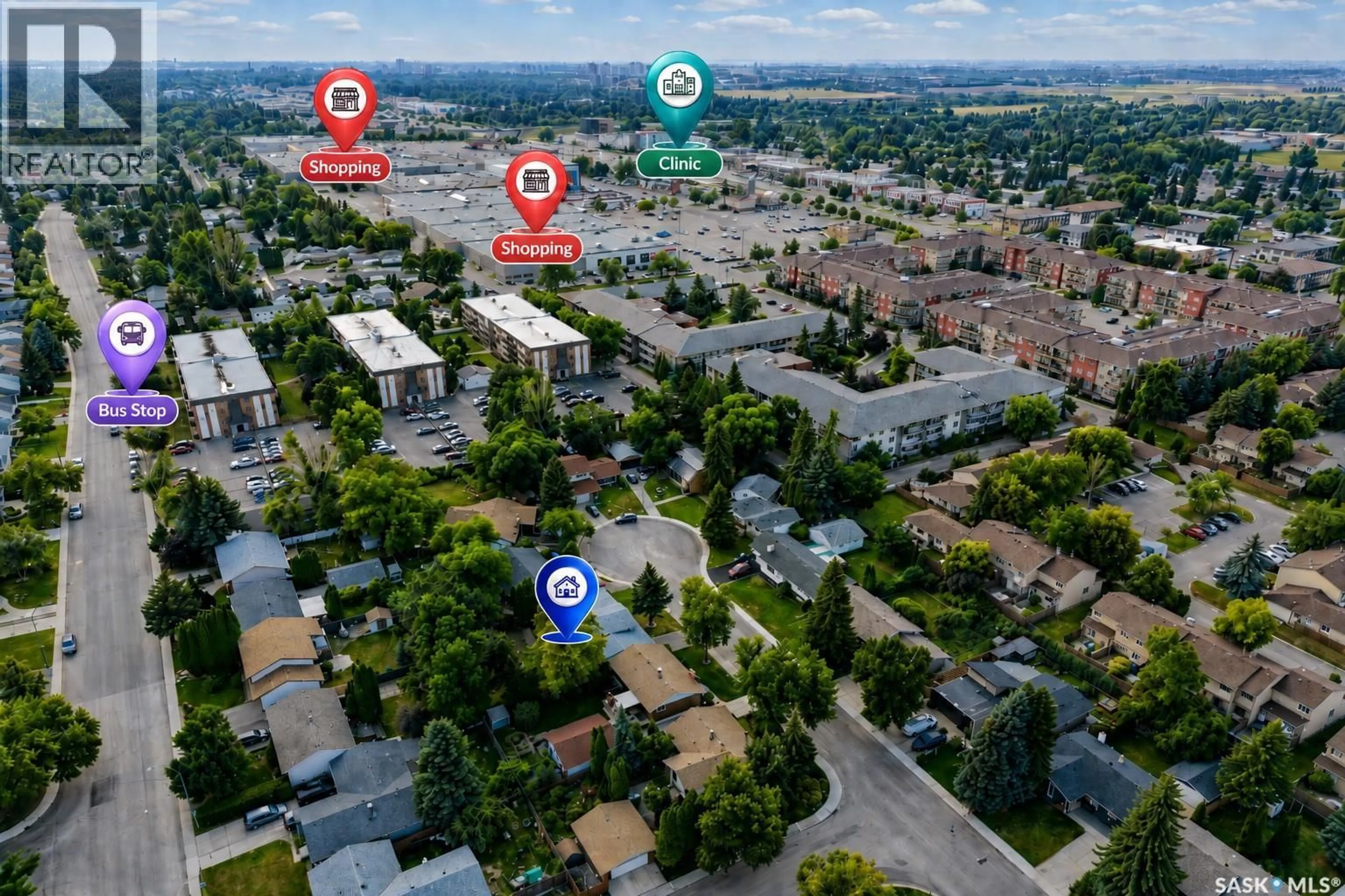 A pic from outside/outdoor area/front of a property/back of a property/a pic from drone, street for 110 MEGLUND PLACE, Saskatoon Saskatchewan S7H4Z7
