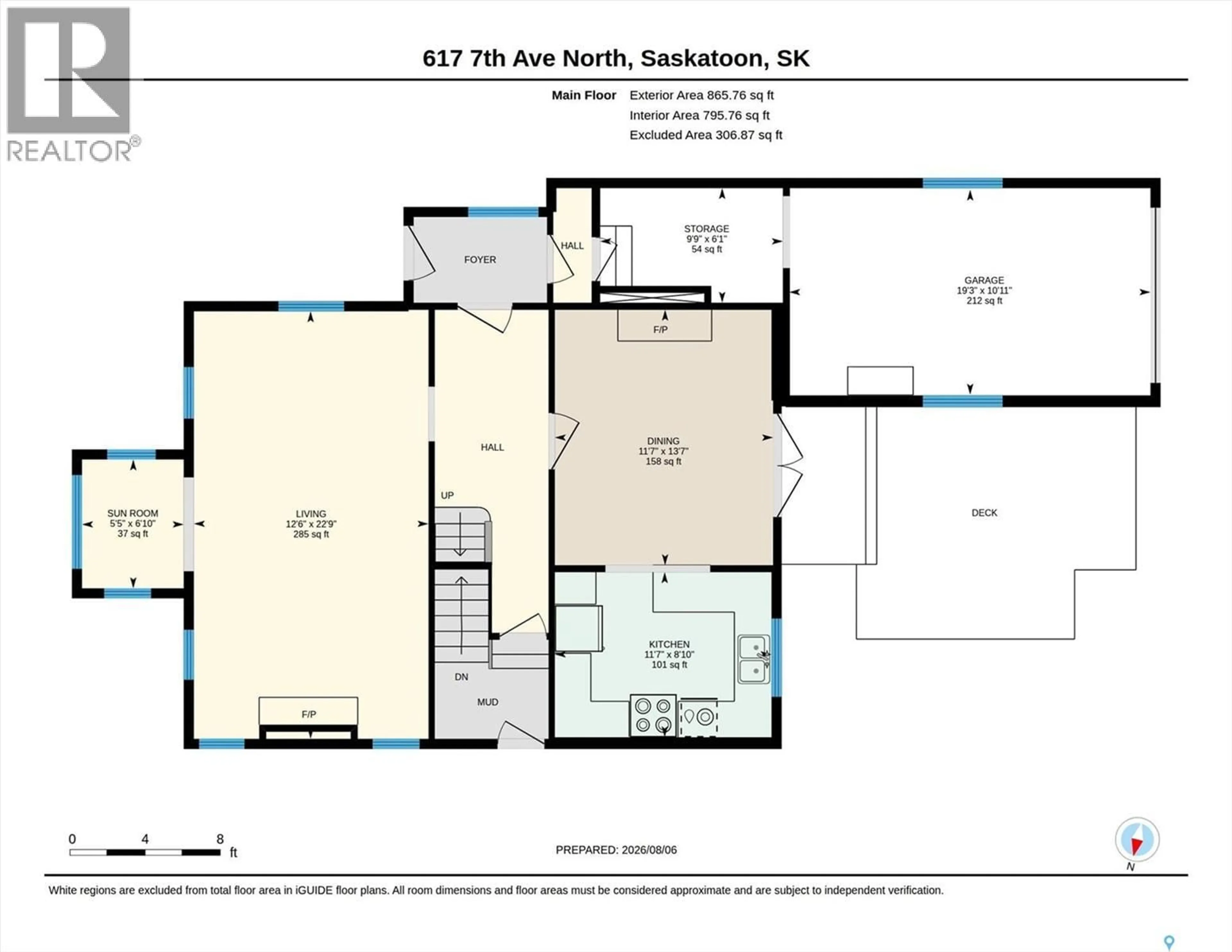 Floor plan for 617 7TH AVENUE, Saskatoon Saskatchewan S7K2V2