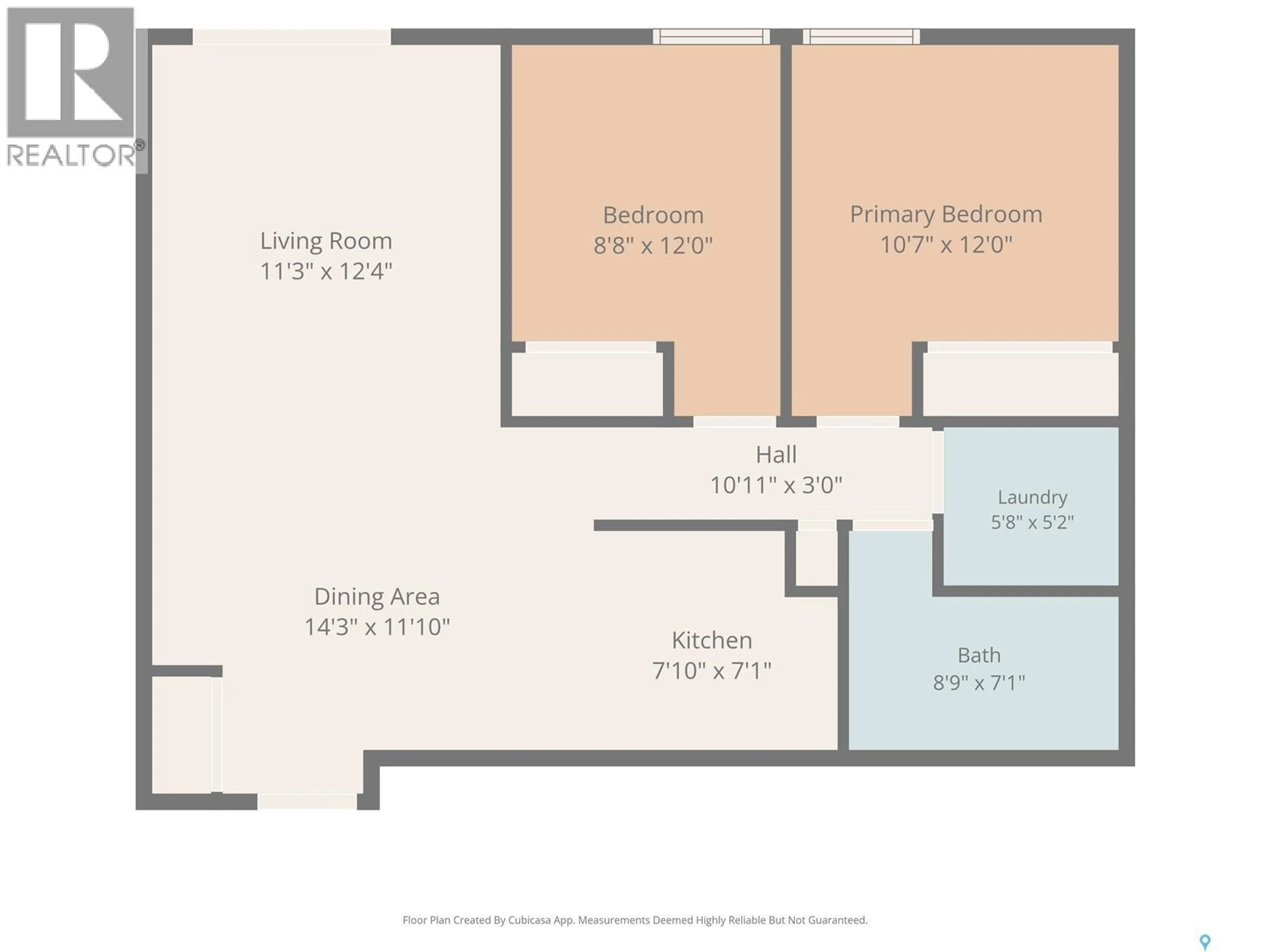 Floor plan for 202 - 403 TAIT COURT, Saskatoon Saskatchewan S7H5L3