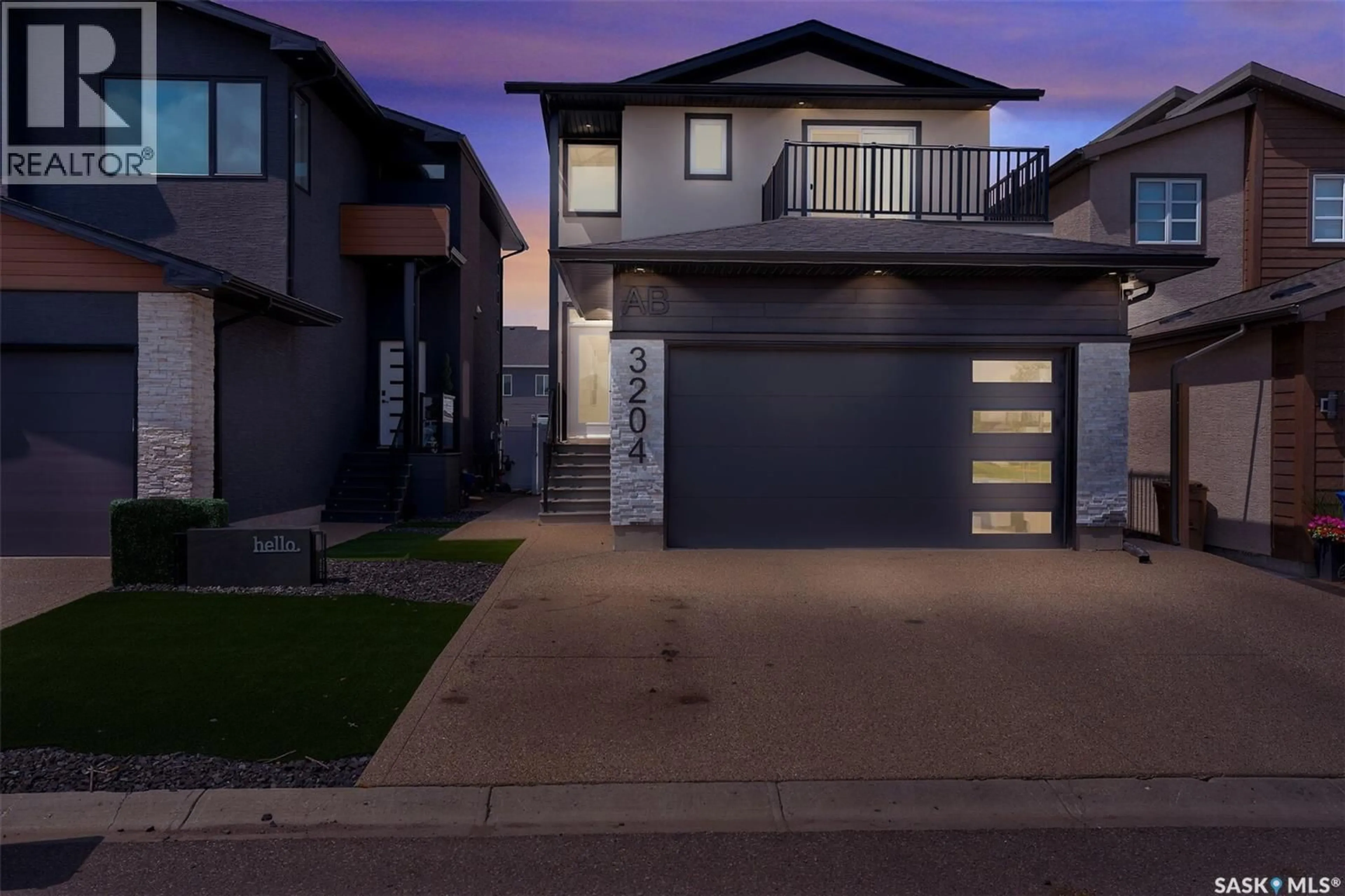 Home with vinyl exterior material, street for 3204 CROSBIE CRESCENT, Regina Saskatchewan S4V3S4