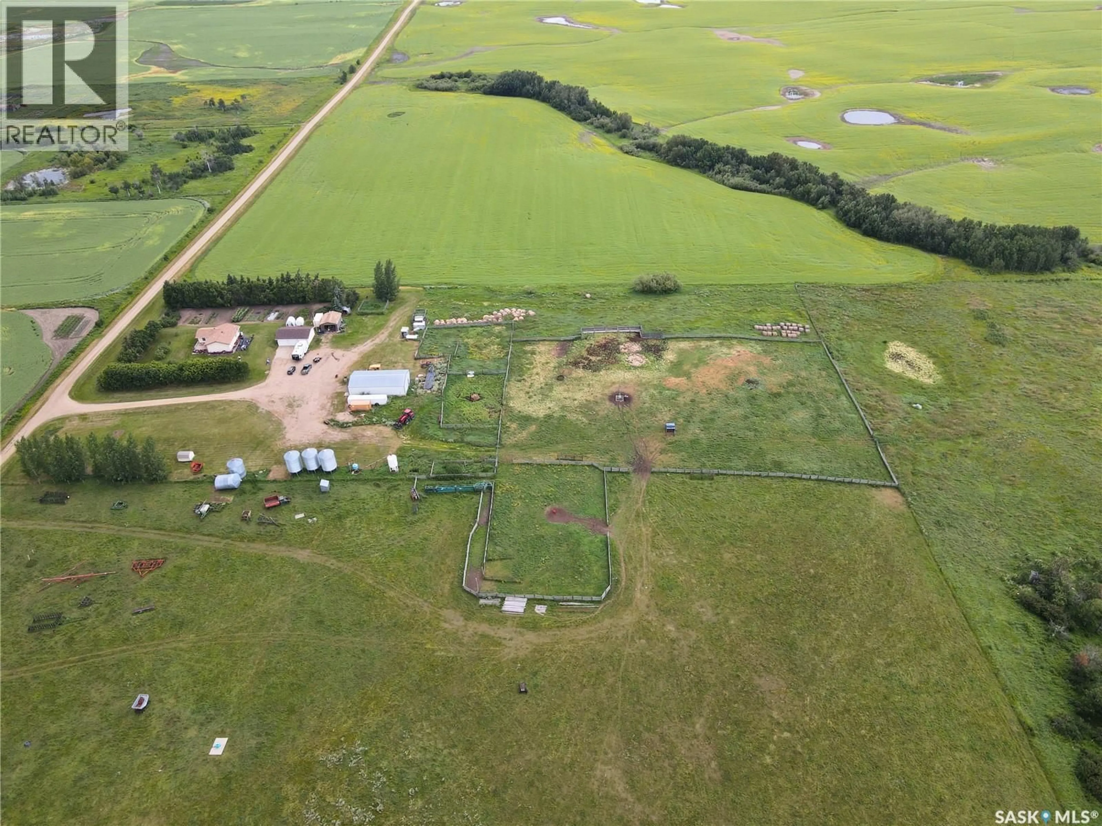 A pic from outside/outdoor area/front of a property/back of a property/a pic from drone, building for FOSTER ACREAGE, Birch Hills Rm No. 460 Saskatchewan S0J0G0