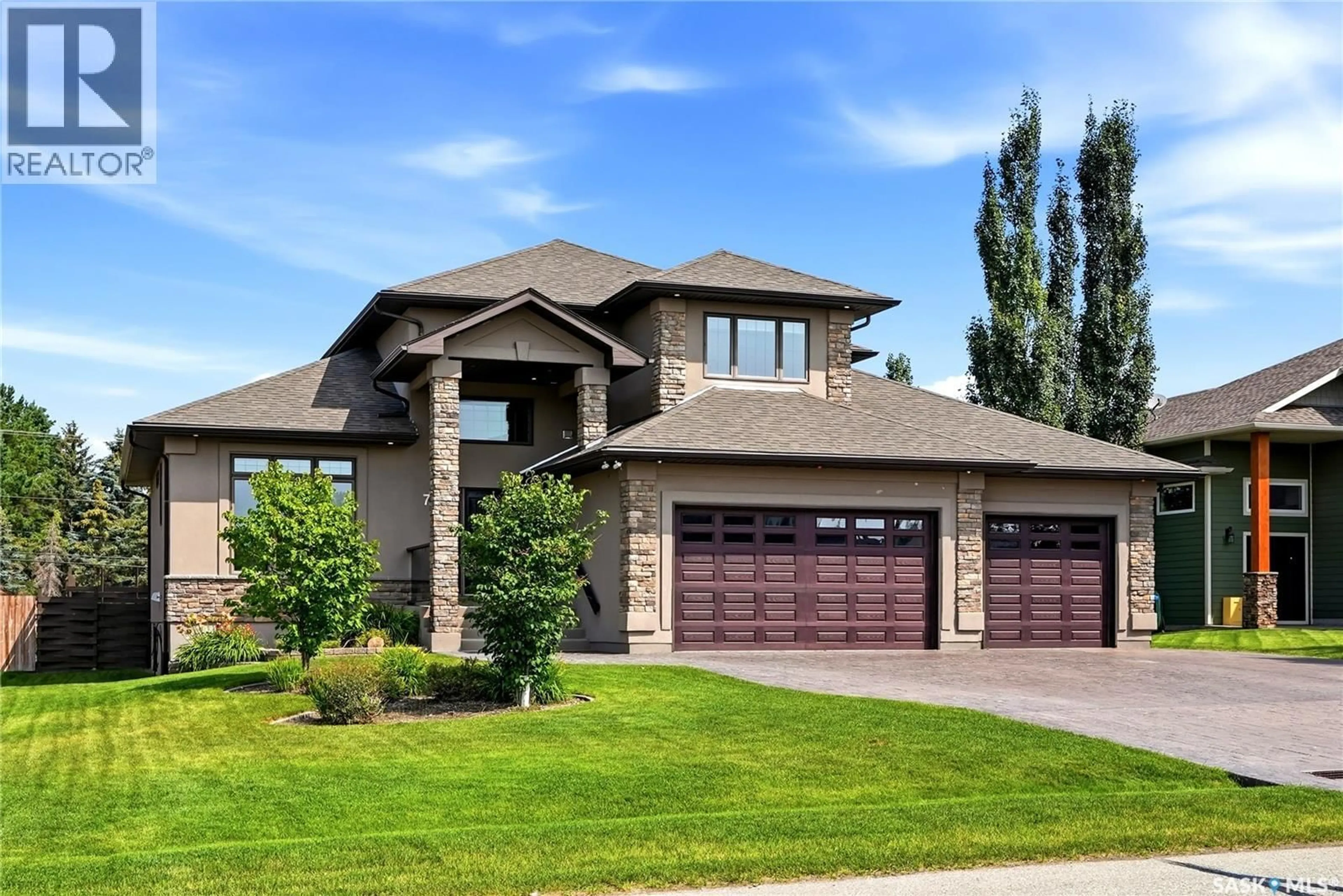 Home with brick exterior material, street for 7 LOTT ROAD, White City Saskatchewan S4L5B1