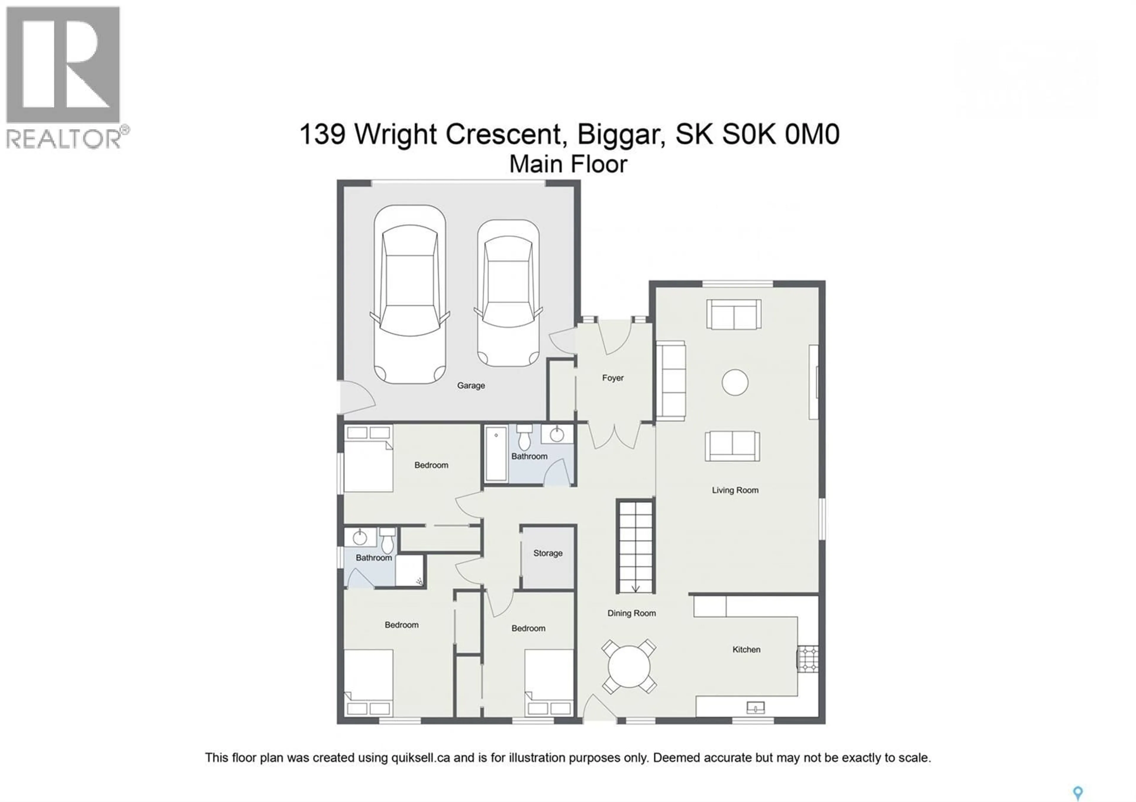 Floor plan for 139 WRIGHT CRESCENT, Biggar Saskatchewan S0K0M0