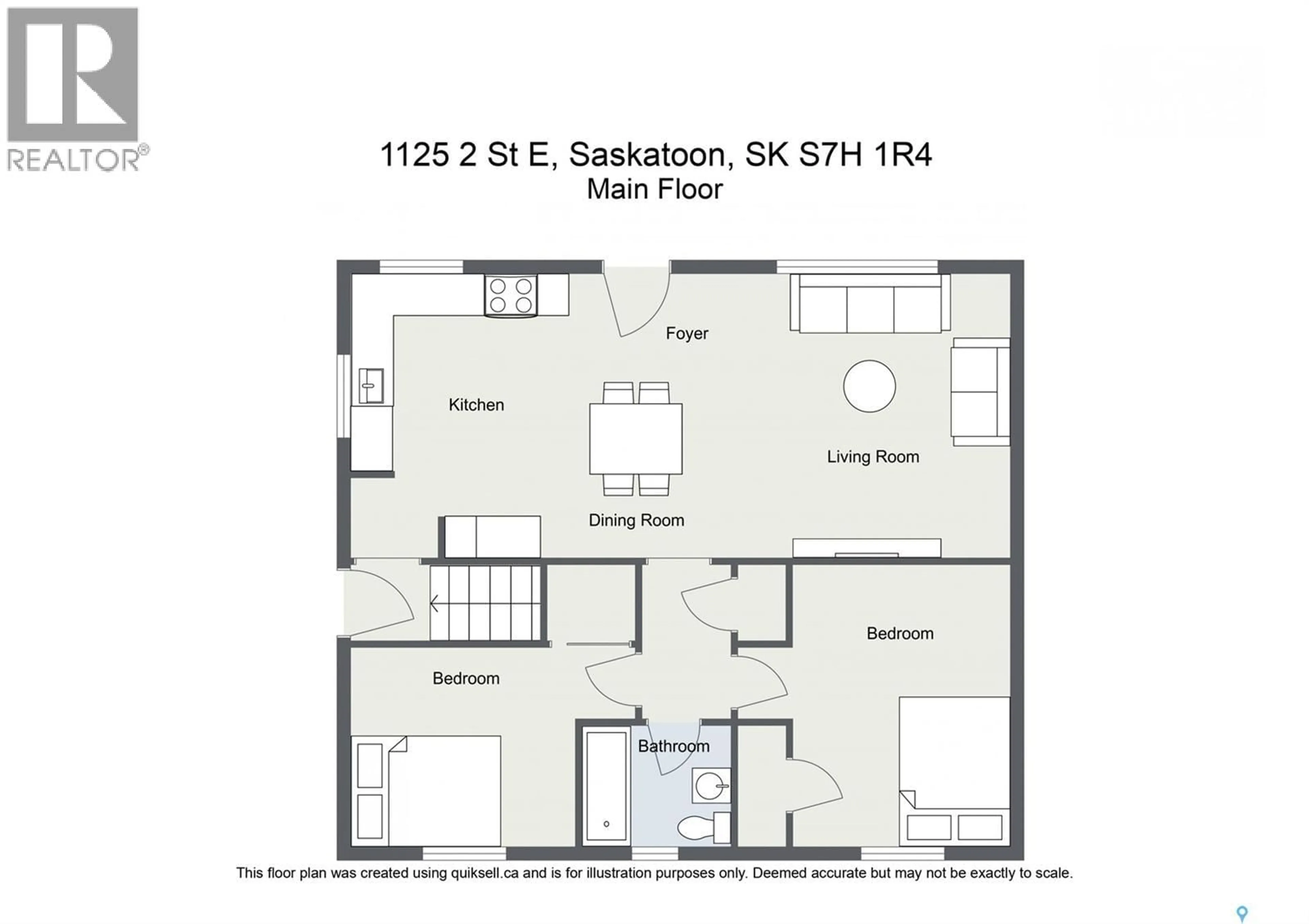 Floor plan for 1125 2ND STREET E, Saskatoon Saskatchewan S7H1R4