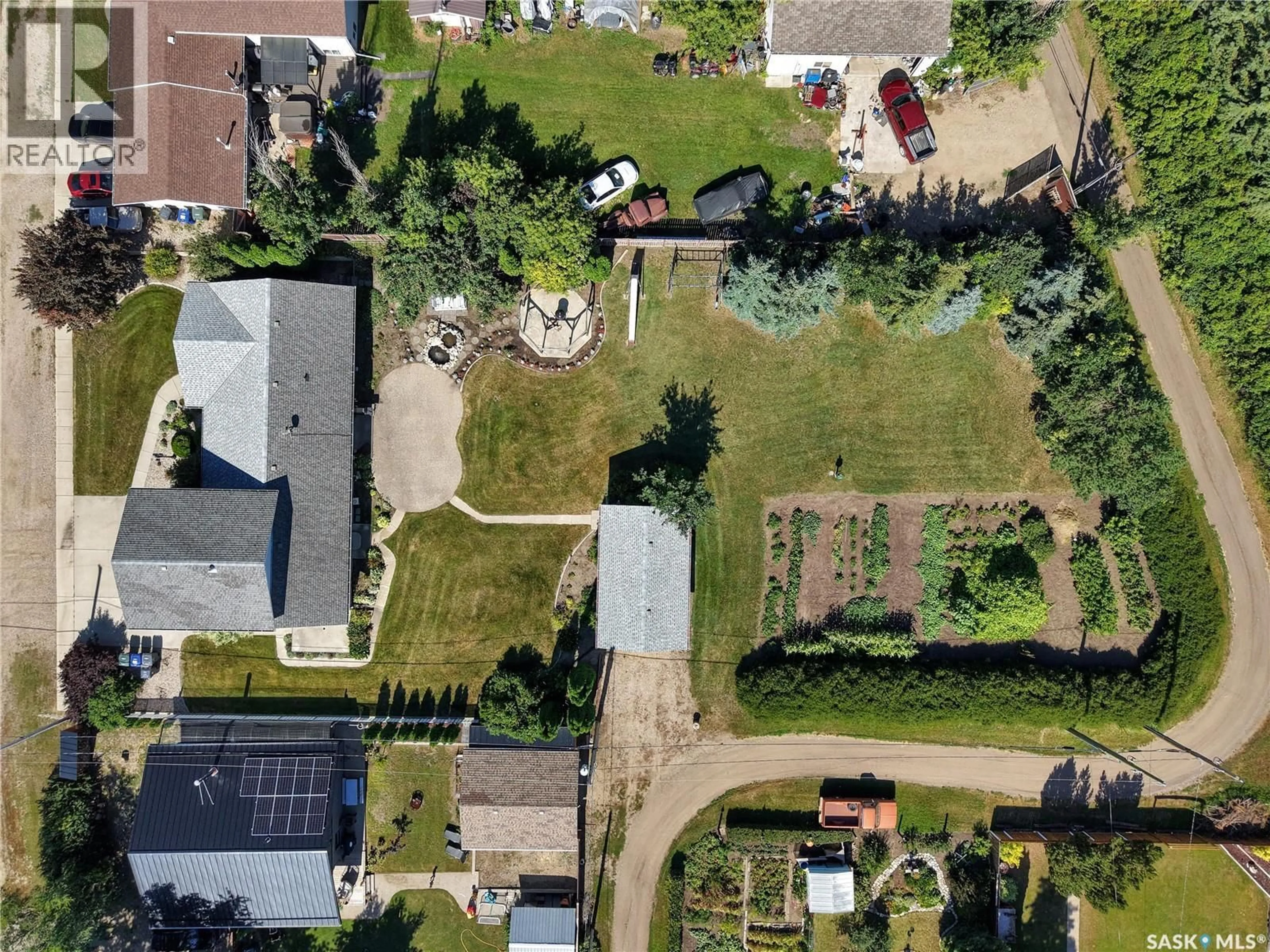 A pic from outside/outdoor area/front of a property/back of a property/a pic from drone, street for 201 CENTENNIAL ROAD, Hague Saskatchewan S0K1X0