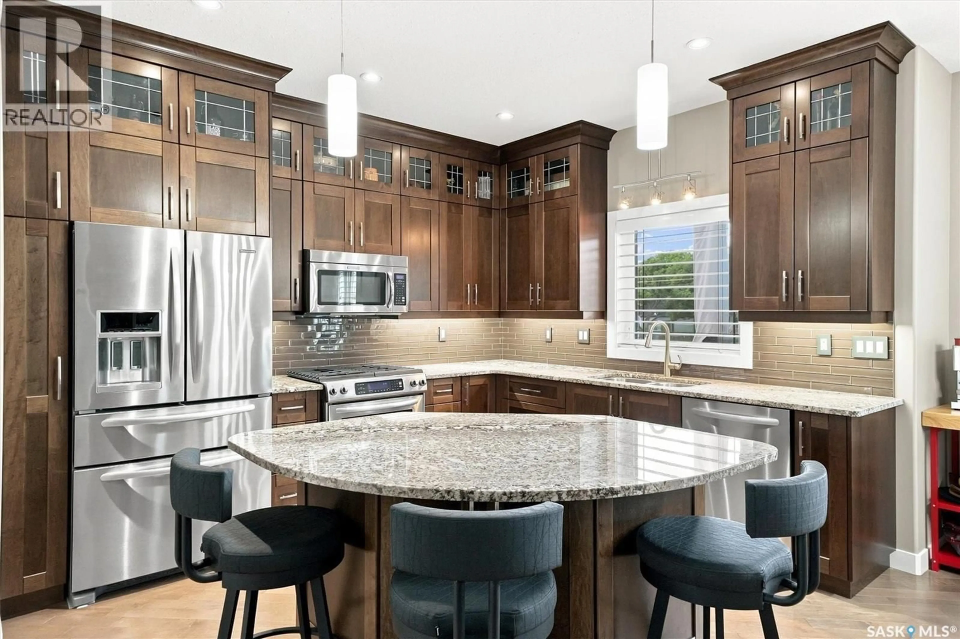 Contemporary kitchen, ceramic/tile floor for 201 1ST STREET, Saskatoon Saskatchewan S7H1R8