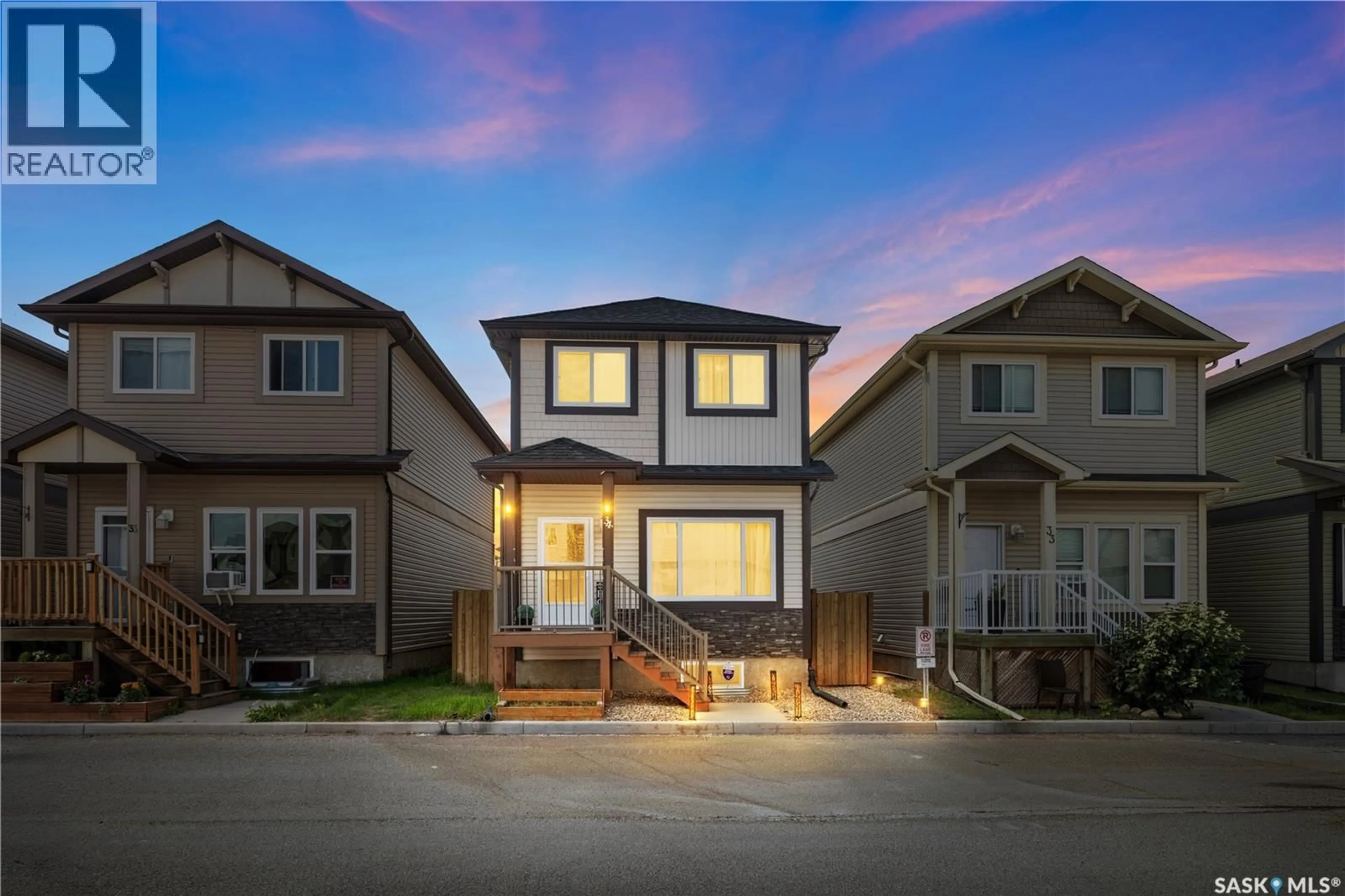Home with vinyl exterior material, street for E - 34 235 ROSEWOOD BOULEVARD, Saskatoon Saskatchewan S7V0J2