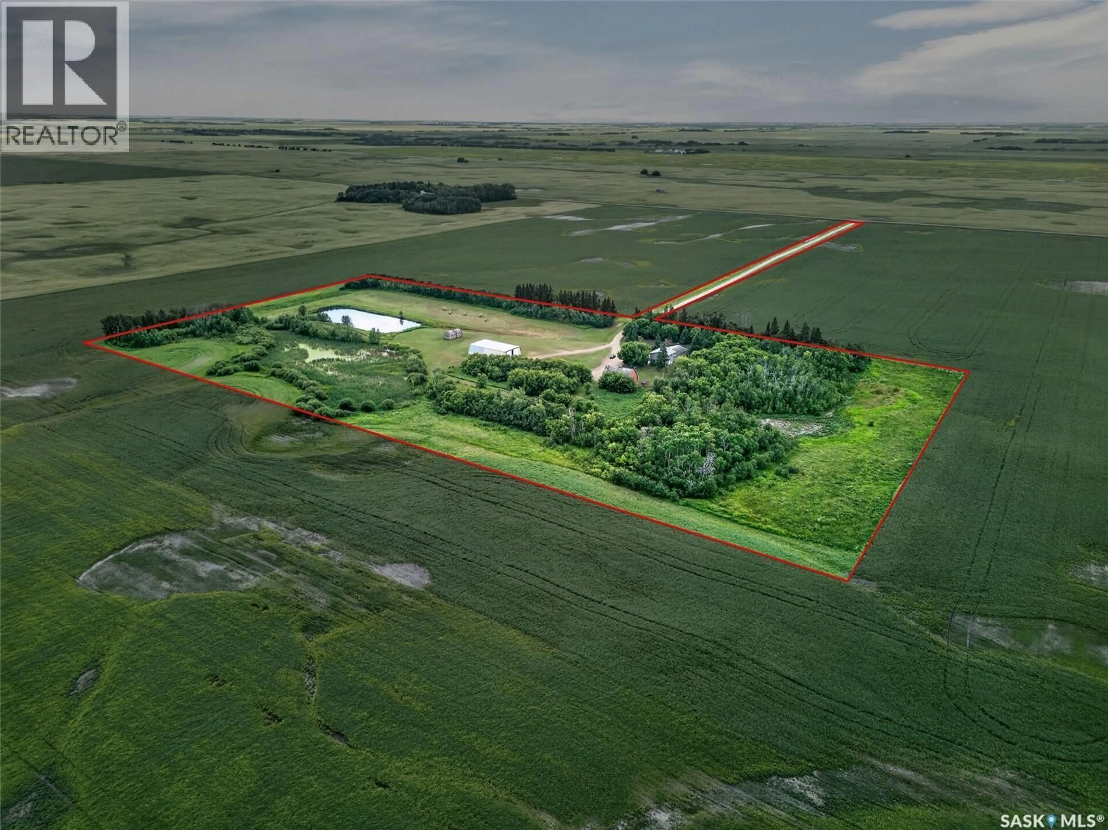 A pic from outside/outdoor area/front of a property/back of a property/a pic from drone, building for ENGLEFELD ACREAGE, St. Peter RM No. 369 Saskatchewan S0K1N0