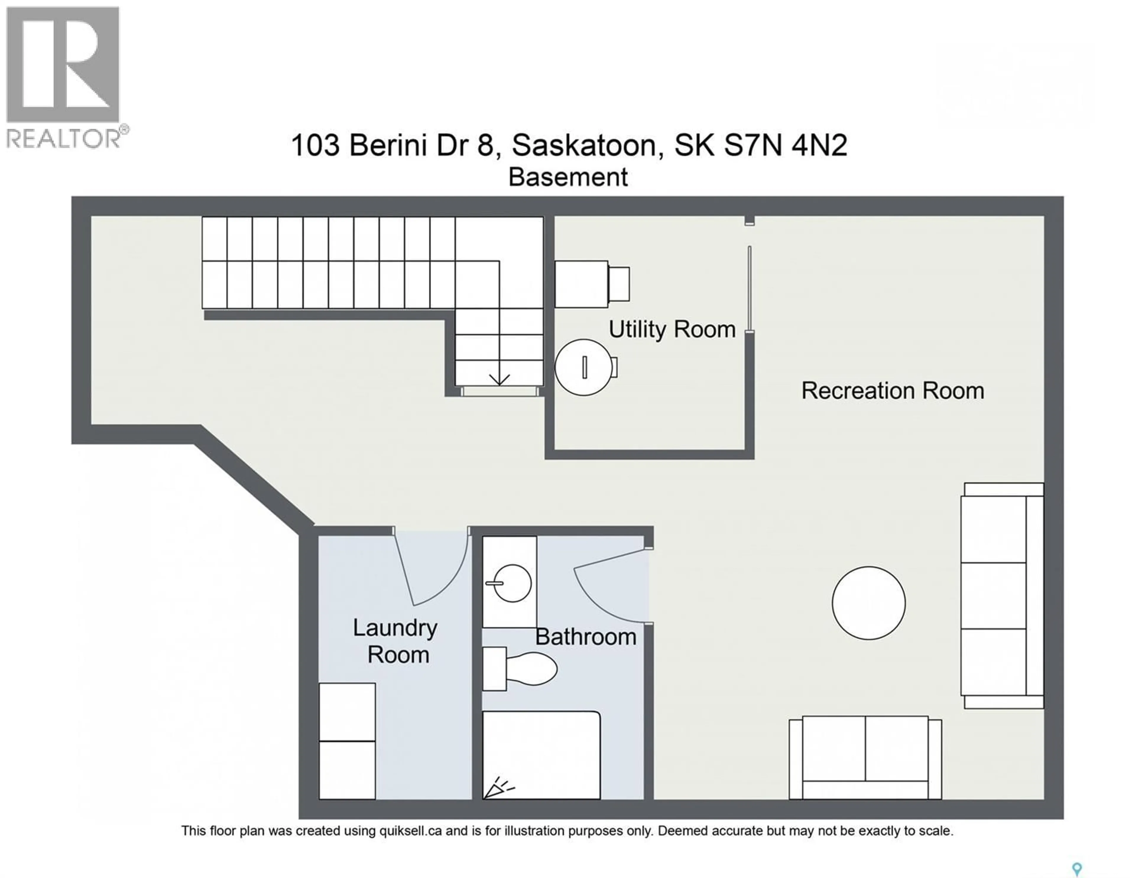 Floor plan for 103 - 8 BERINI DRIVE, Saskatoon Saskatchewan S7N4N2