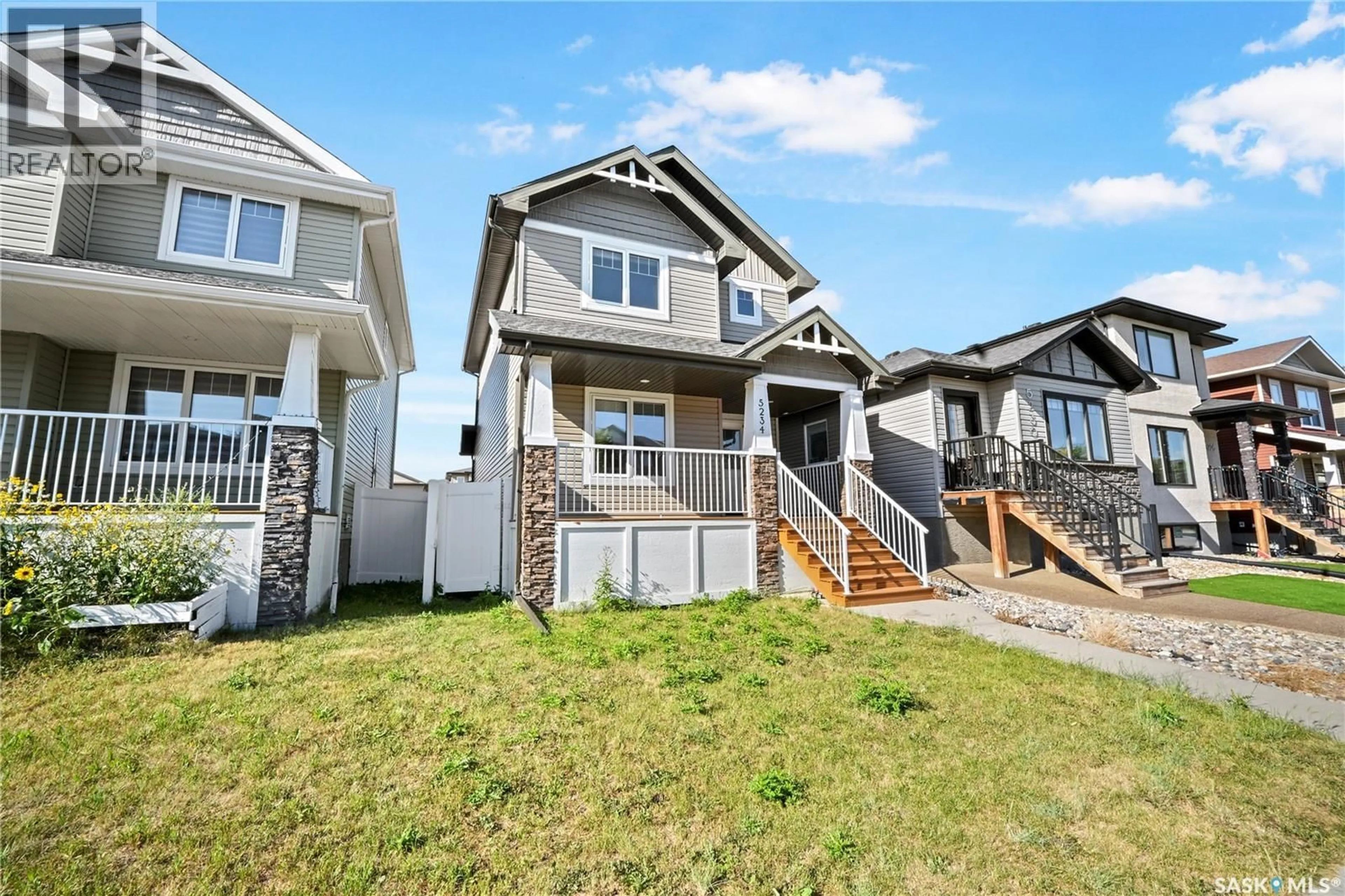 Home with vinyl exterior material, street for 5234 CAMPLING AVENUE, Regina Saskatchewan S4W0L8