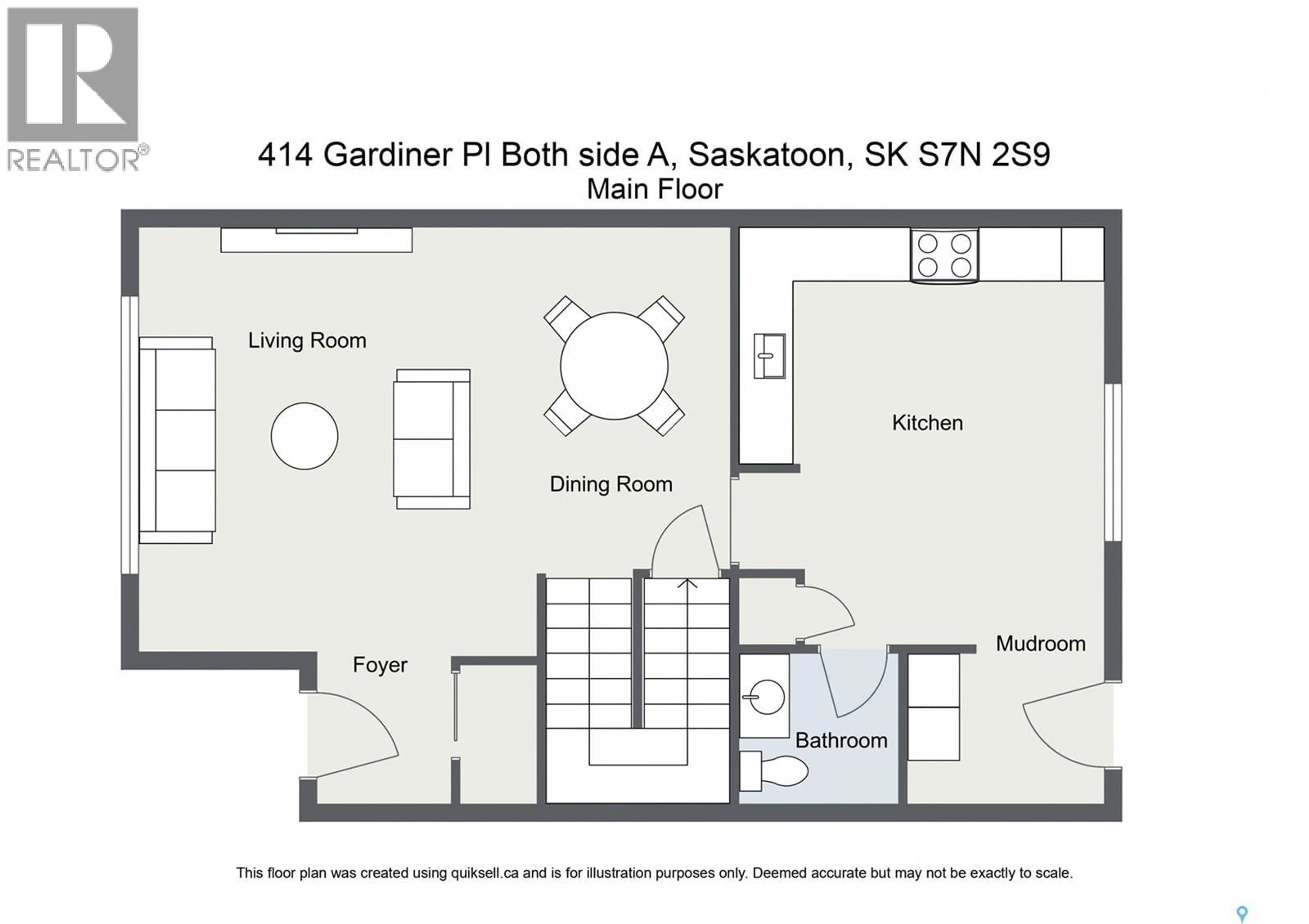 Floor plan for A & B - 414 GARDINER PLACE, Saskatoon Saskatchewan S7N2S9
