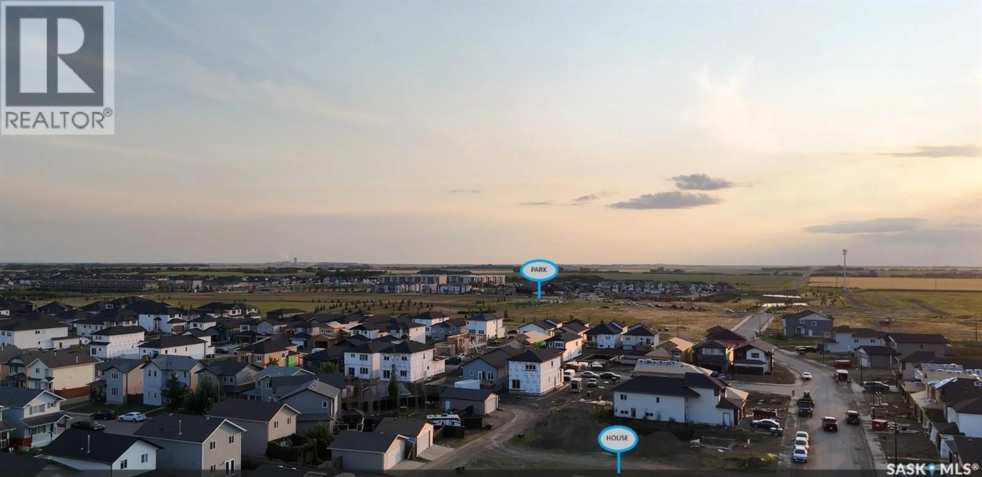 A pic from outside/outdoor area/front of a property/back of a property/a pic from drone, mountain view for 1211 NIGHTINGALE TERRACE, Saskatoon Saskatchewan S7L7N5