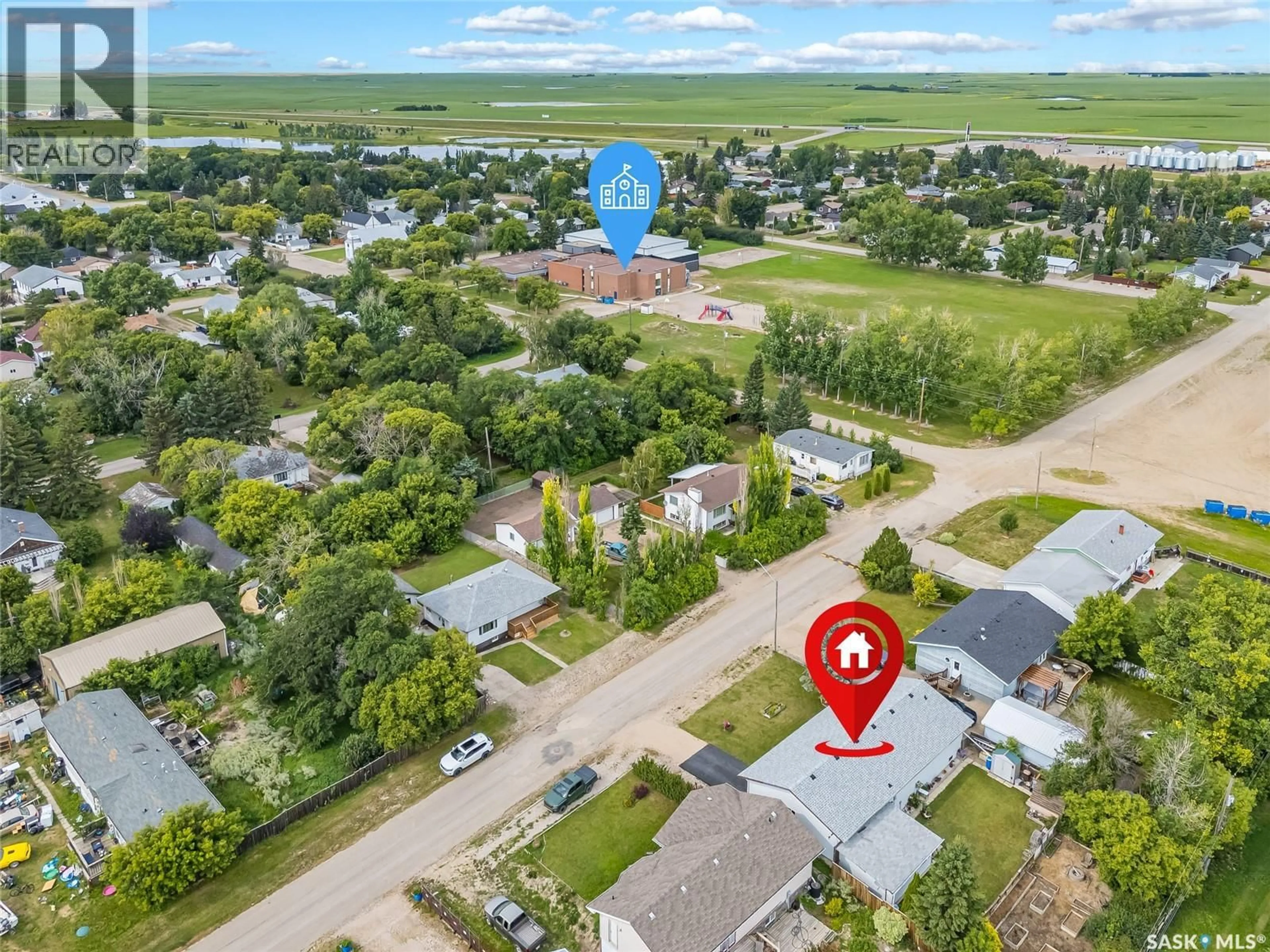 A pic from outside/outdoor area/front of a property/back of a property/a pic from drone, street for 102 ROSHER STREET, Colonsay Saskatchewan S0K0E8