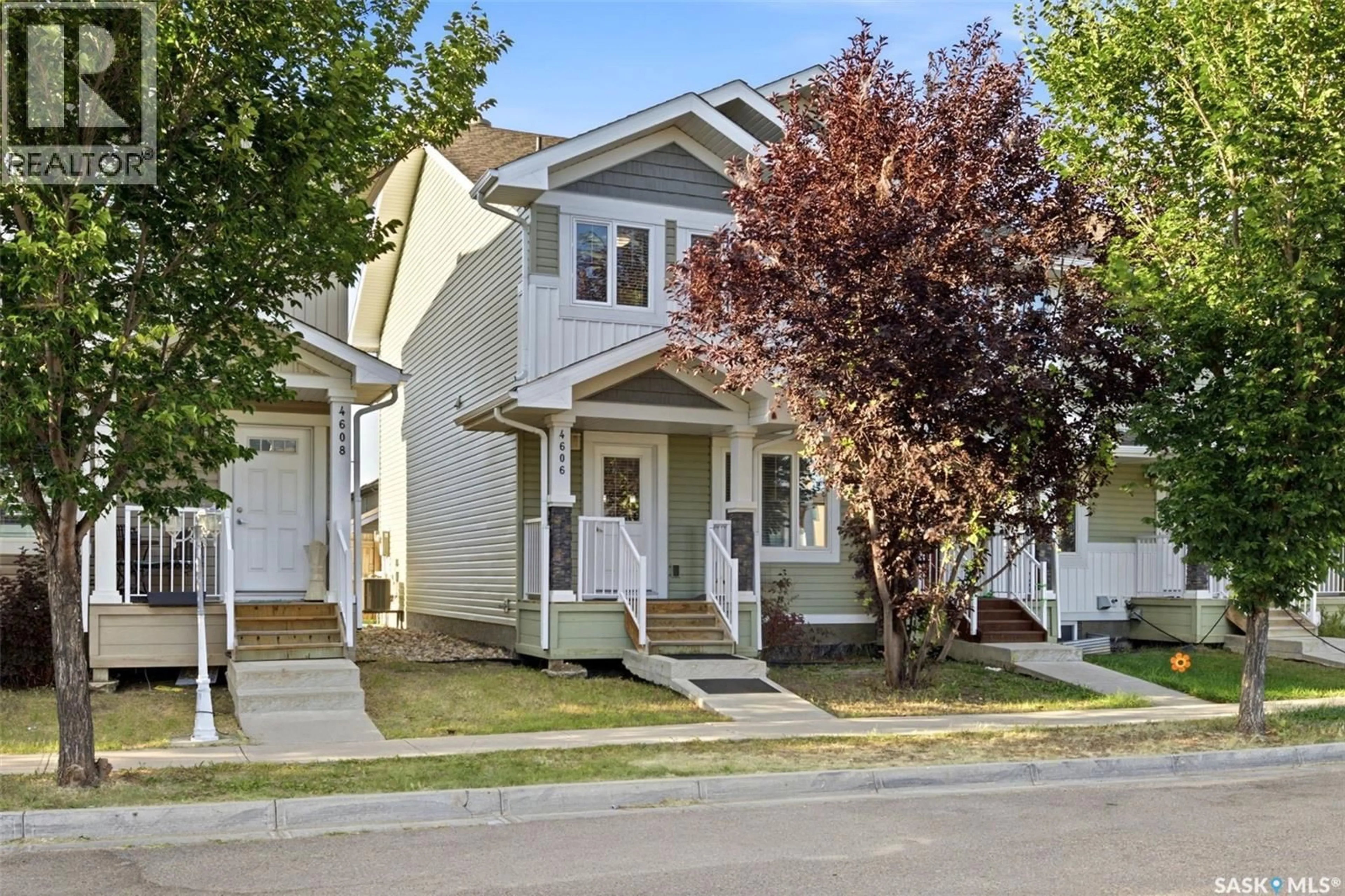Home with vinyl exterior material, street for 4606 ALBULET DRIVE, Regina Saskatchewan S4W0R3