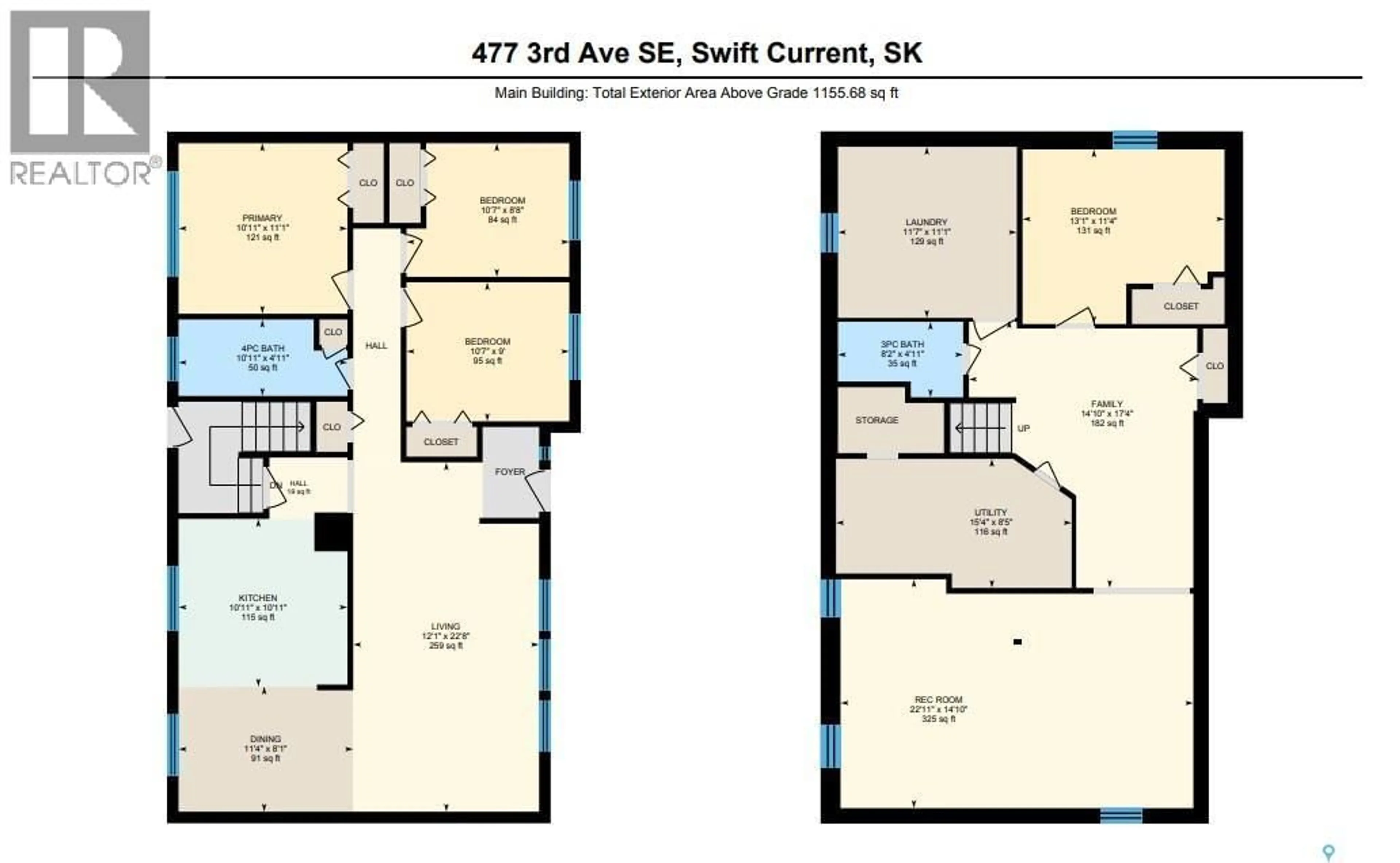 Floor plan for 477 3RD AVENUE, Swift Current Saskatchewan S9H3K9
