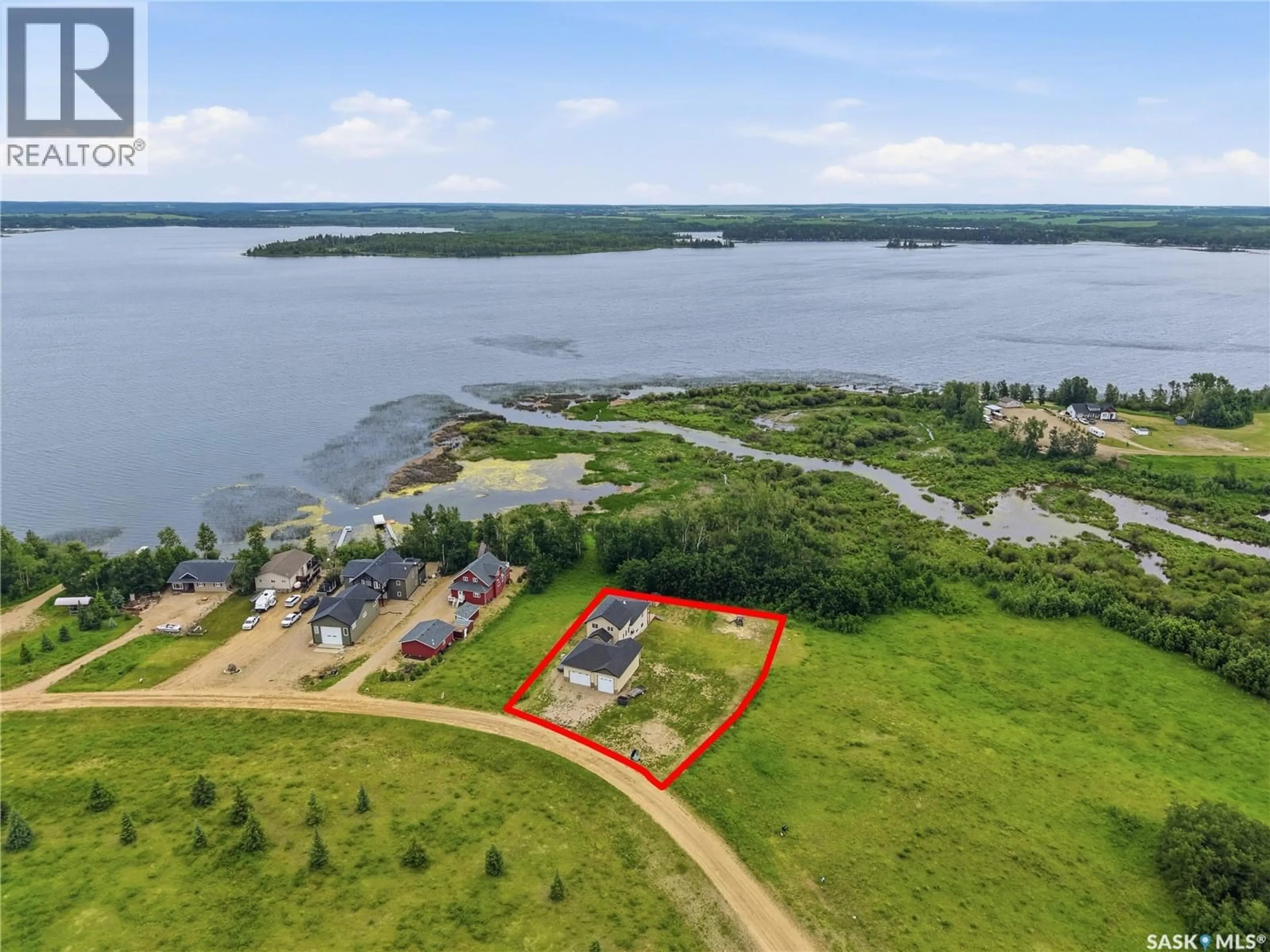 A pic from outside/outdoor area/front of a property/back of a property/a pic from drone, water/lake/river/ocean view for 311 RAVINE ROAD, Big Shell Saskatchewan S0J2G0