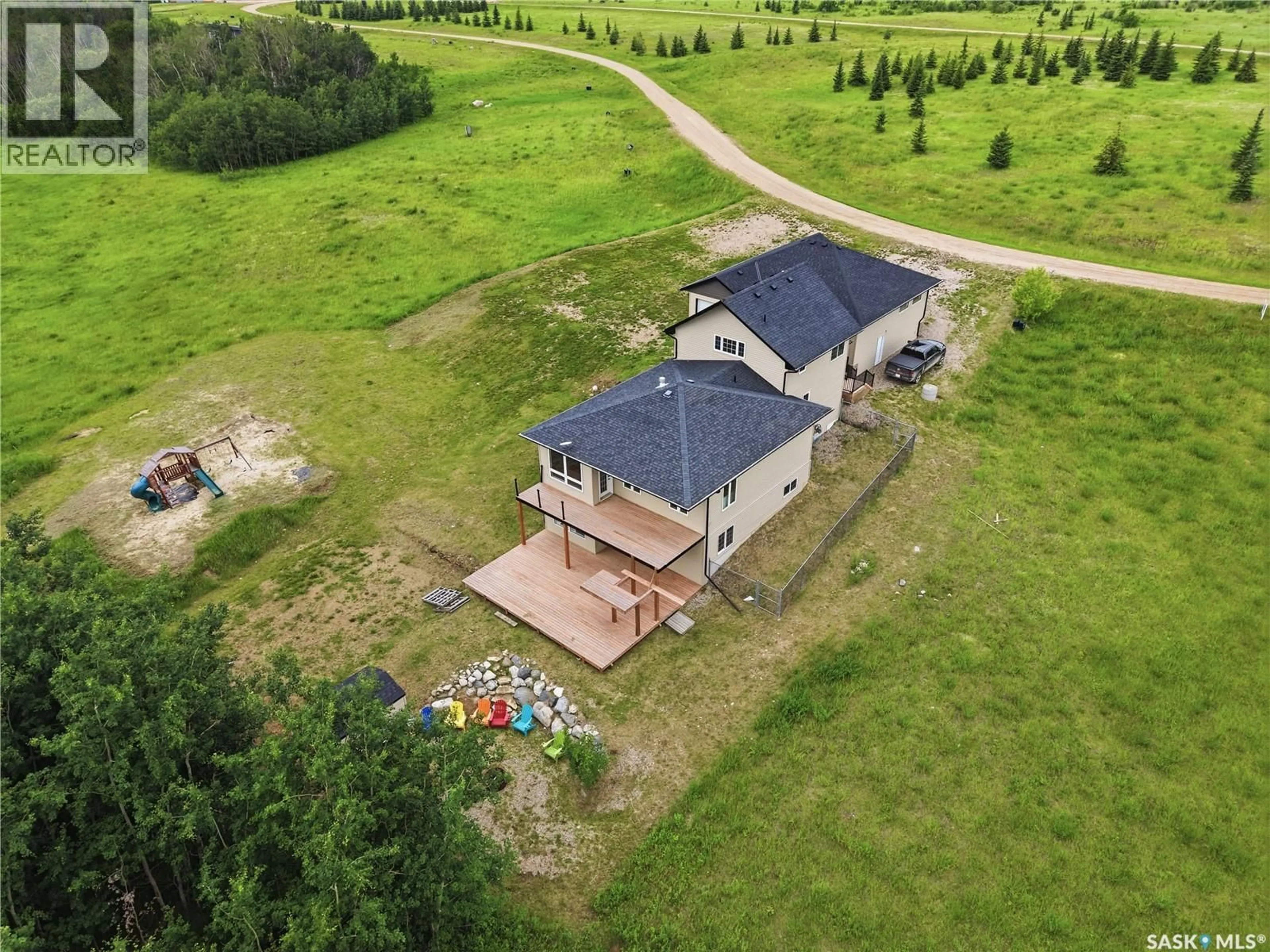 A pic from outside/outdoor area/front of a property/back of a property/a pic from drone, building for 311 RAVINE ROAD, Big Shell Saskatchewan S0J2G0
