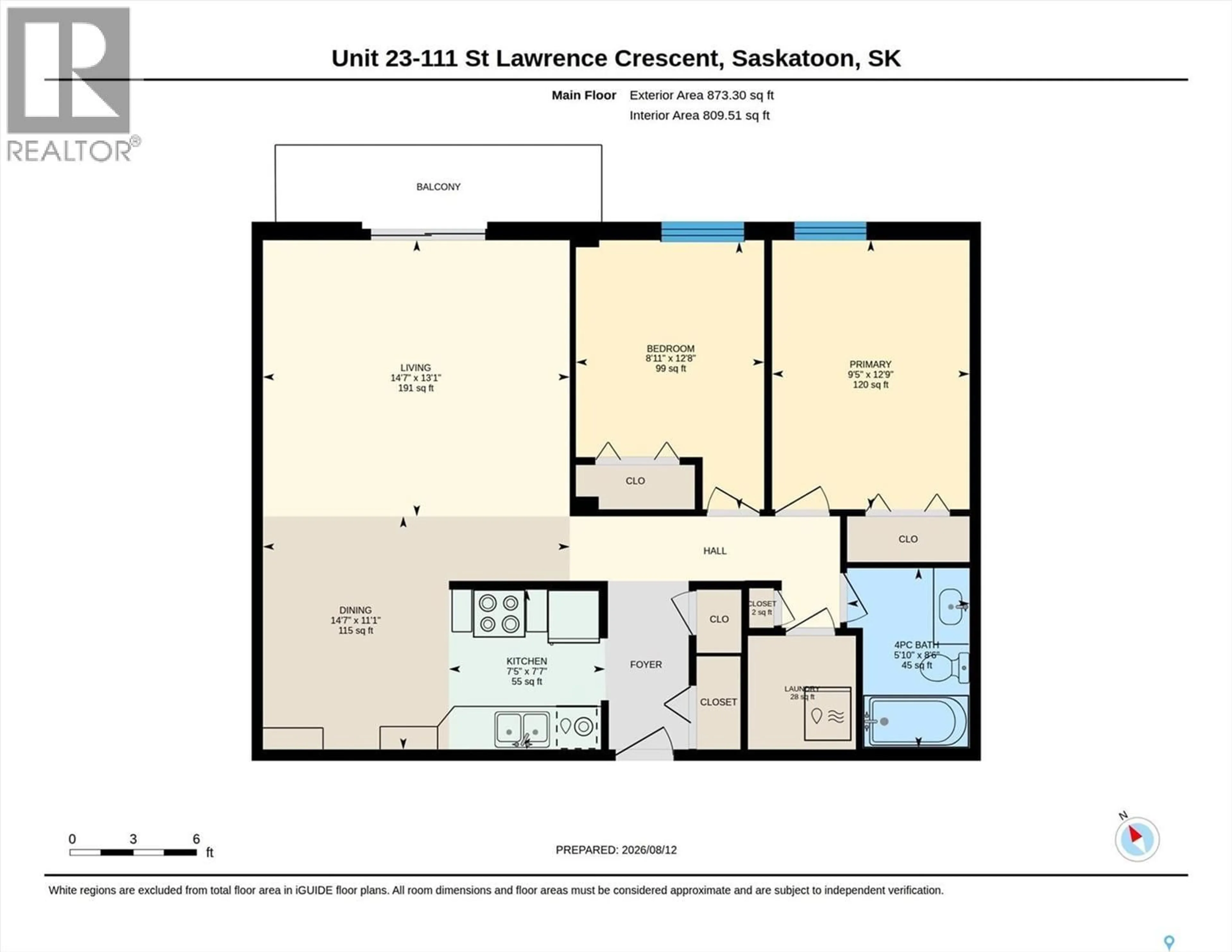 Floor plan for 23 111 ST LAWRENCE CRESCENT, Saskatoon Saskatchewan S7K1G7