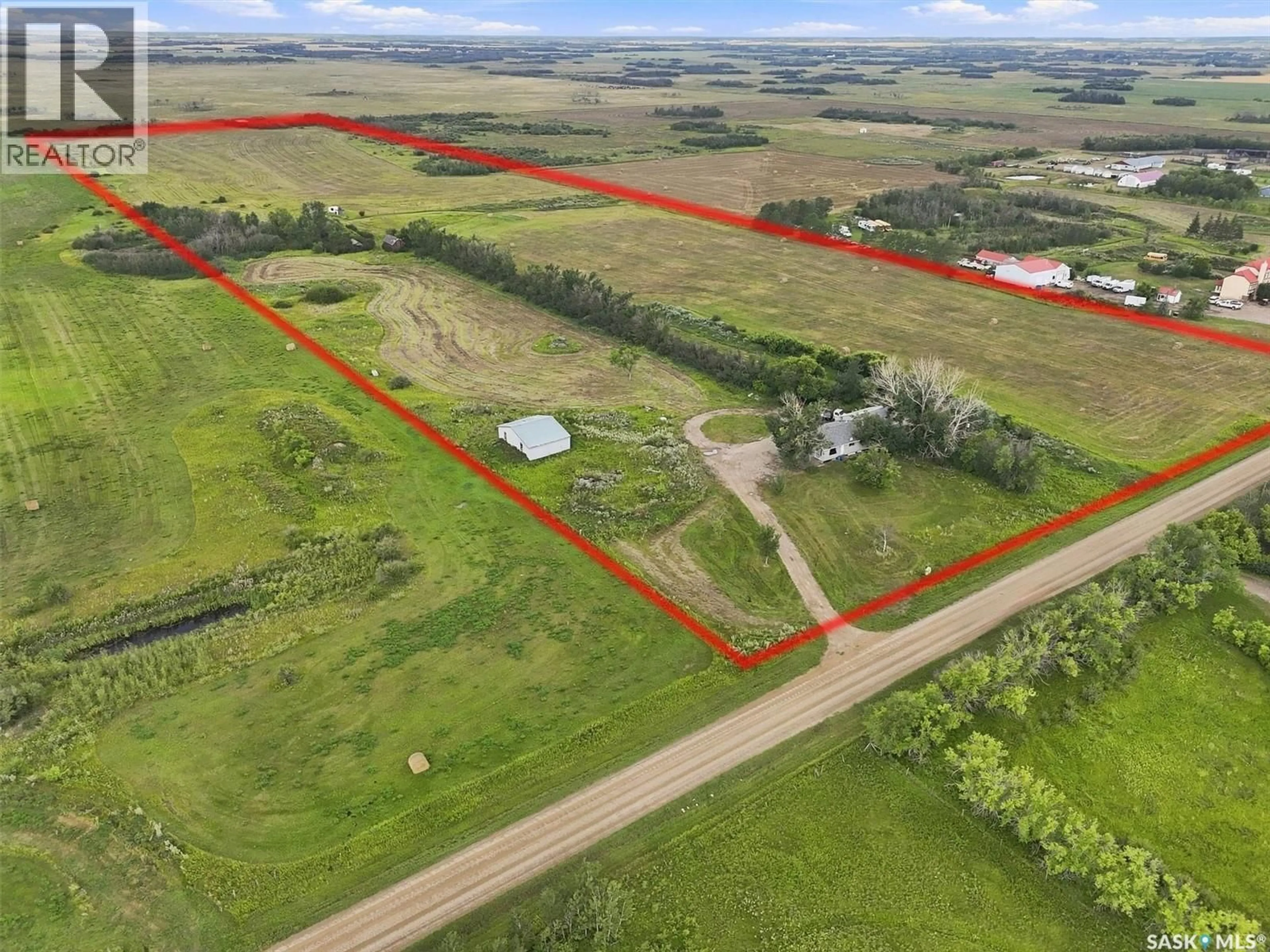 A pic from outside/outdoor area/front of a property/back of a property/a pic from drone, building for ALLEN ACREAGE, Corman Park Rm No. 344 Saskatchewan S0K2T0