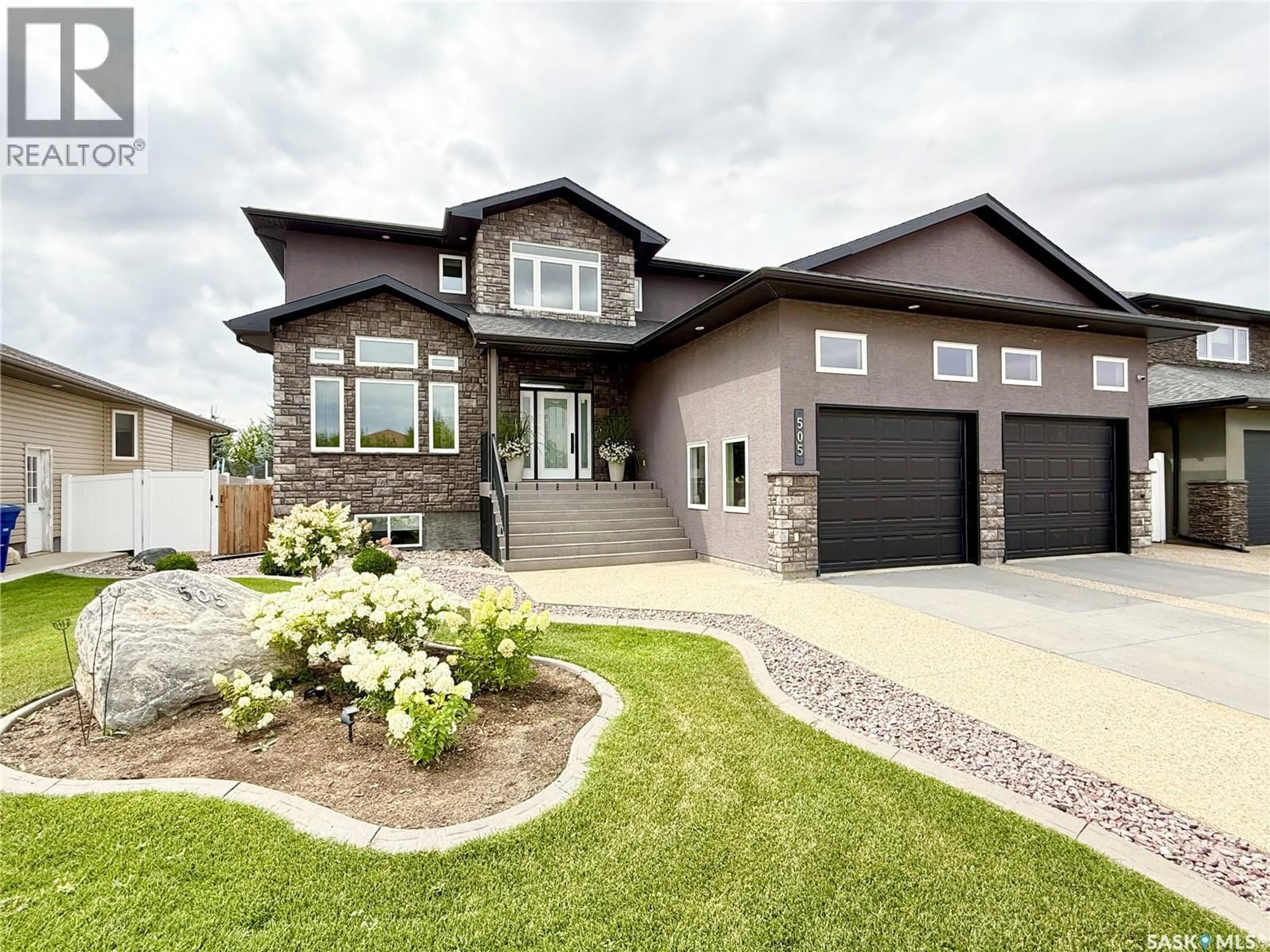 Home with brick exterior material, street for 505 BROWN CRESCENT, Weyburn Saskatchewan S4H0M9