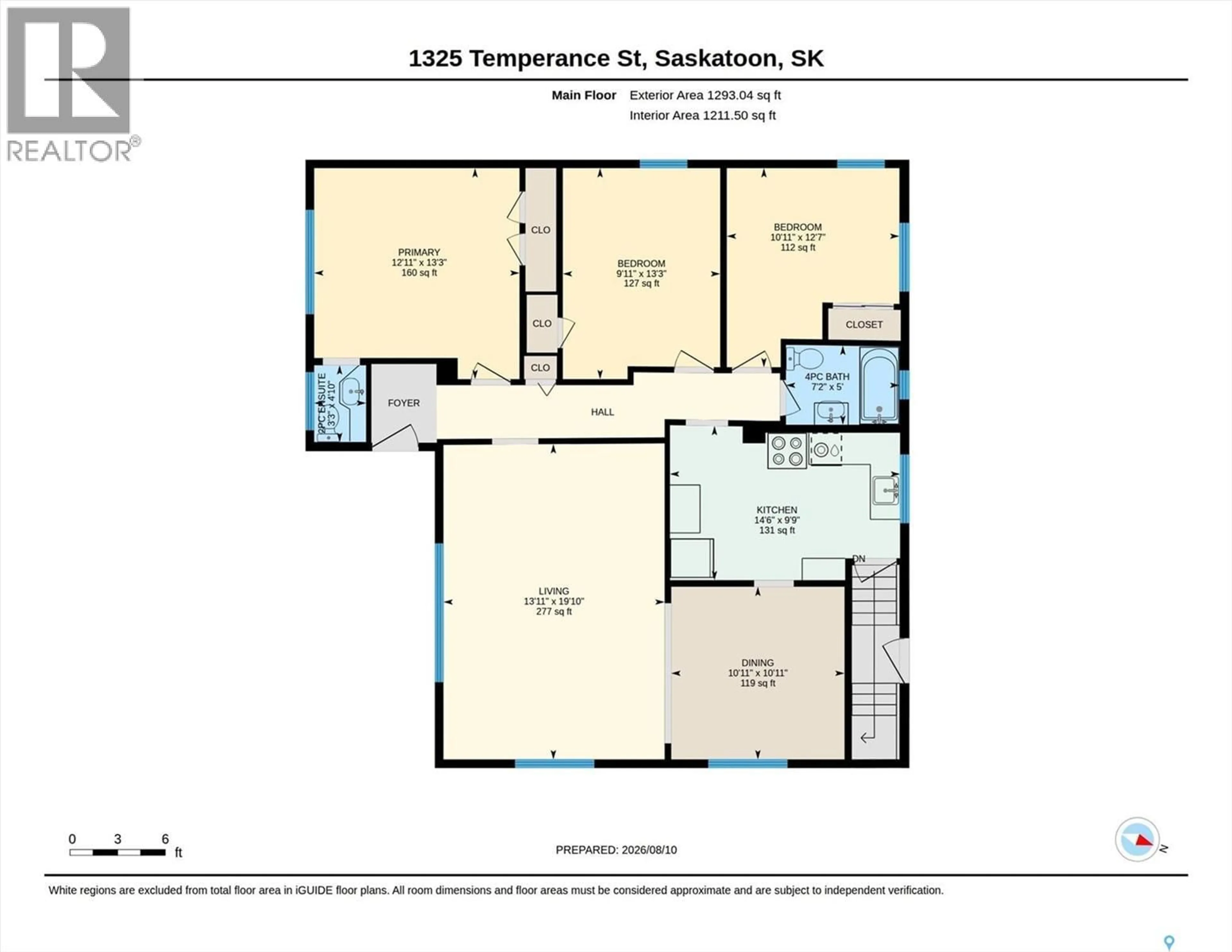 Floor plan for 1325 TEMPERANCE STREET, Saskatoon Saskatchewan S7N0P4