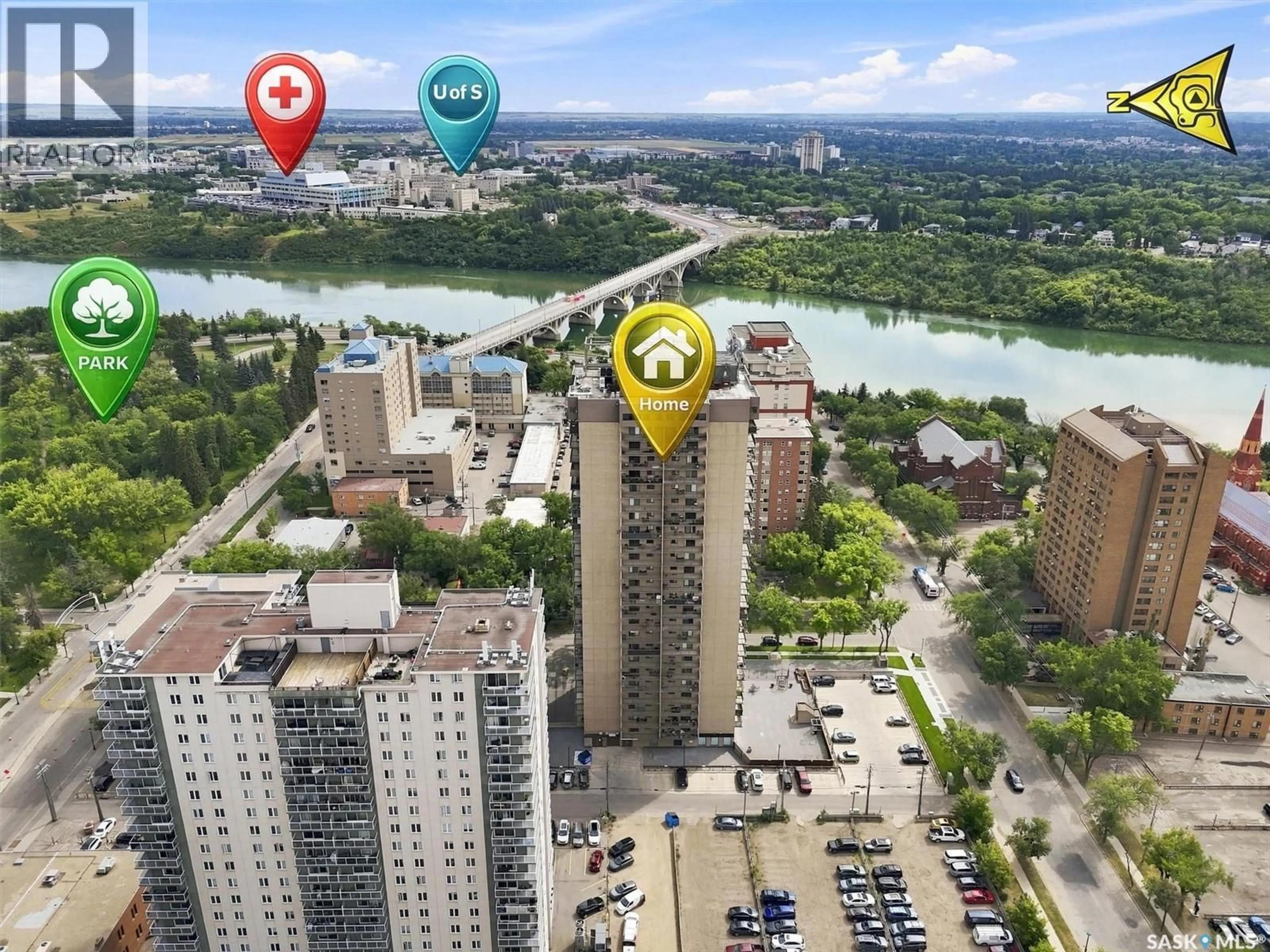 Picture of a map for 1804 311 6TH AVENUE, Saskatoon Saskatchewan S7K7A9