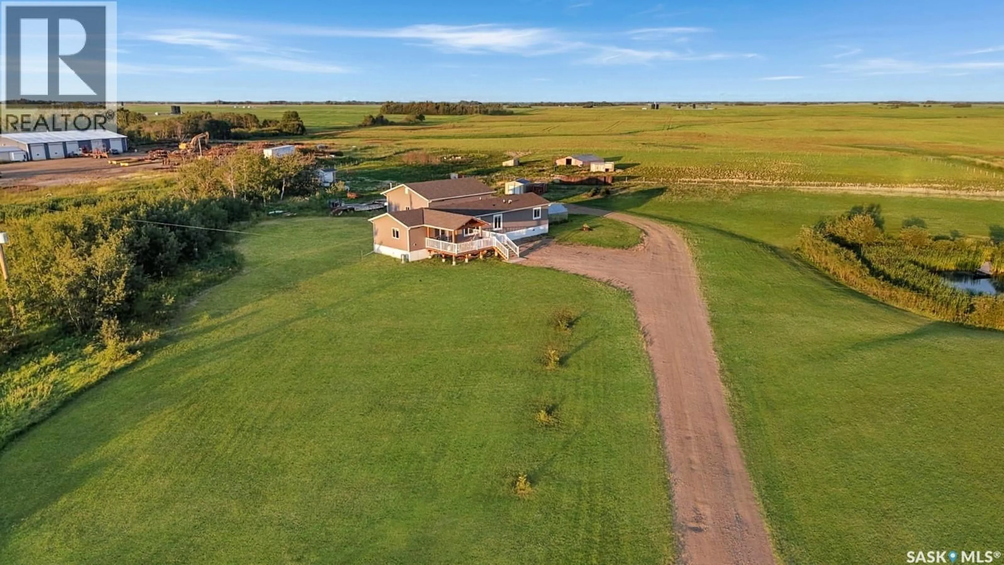 A pic from outside/outdoor area/front of a property/back of a property/a pic from drone, water/lake/river/ocean view for KREPPS ACREAGE, Eldon Rm No. 471 Saskatchewan S0M1M0