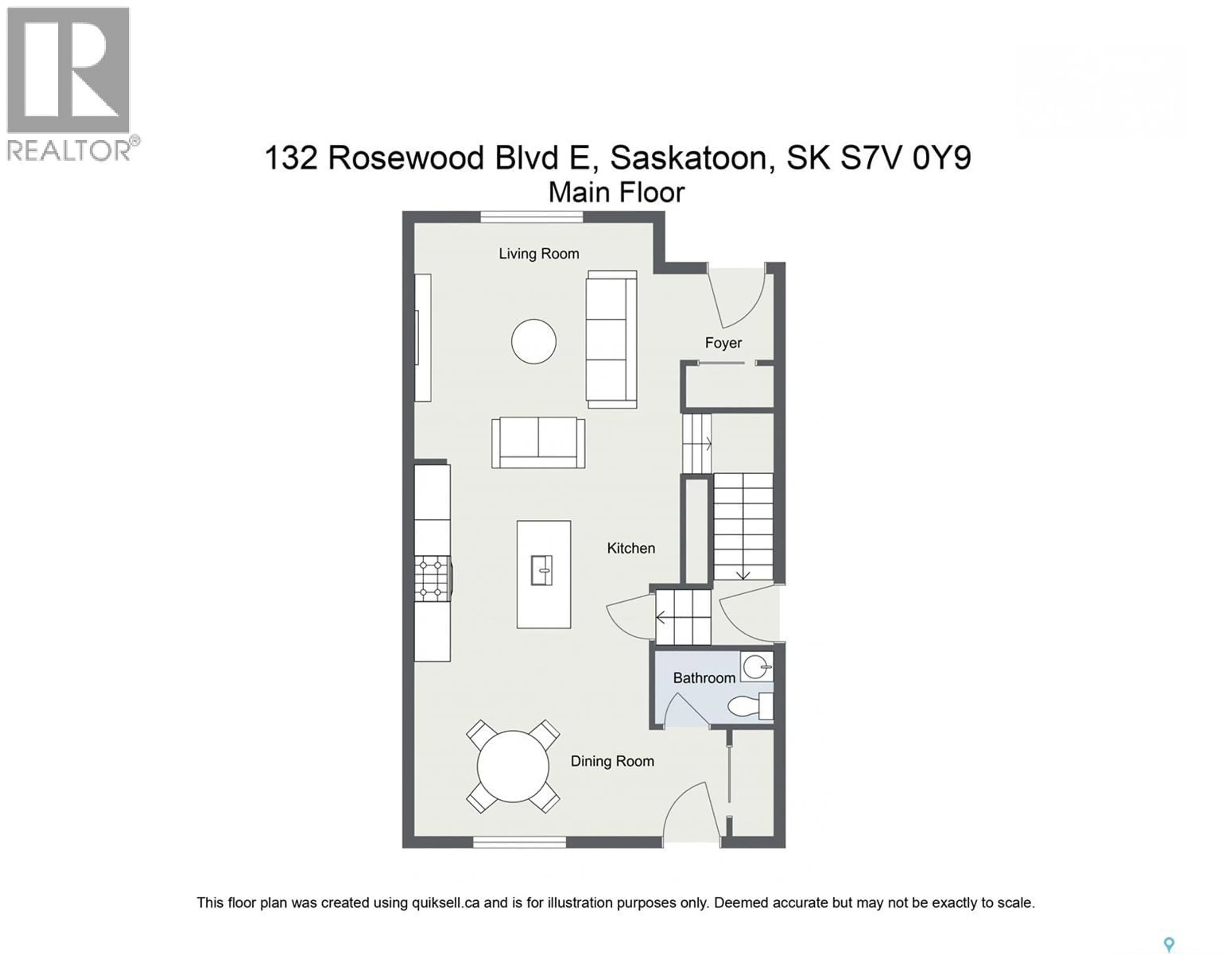 Floor plan for E - 132 ROSEWOOD BOULEVARD, Saskatoon Saskatchewan S7V0Y7