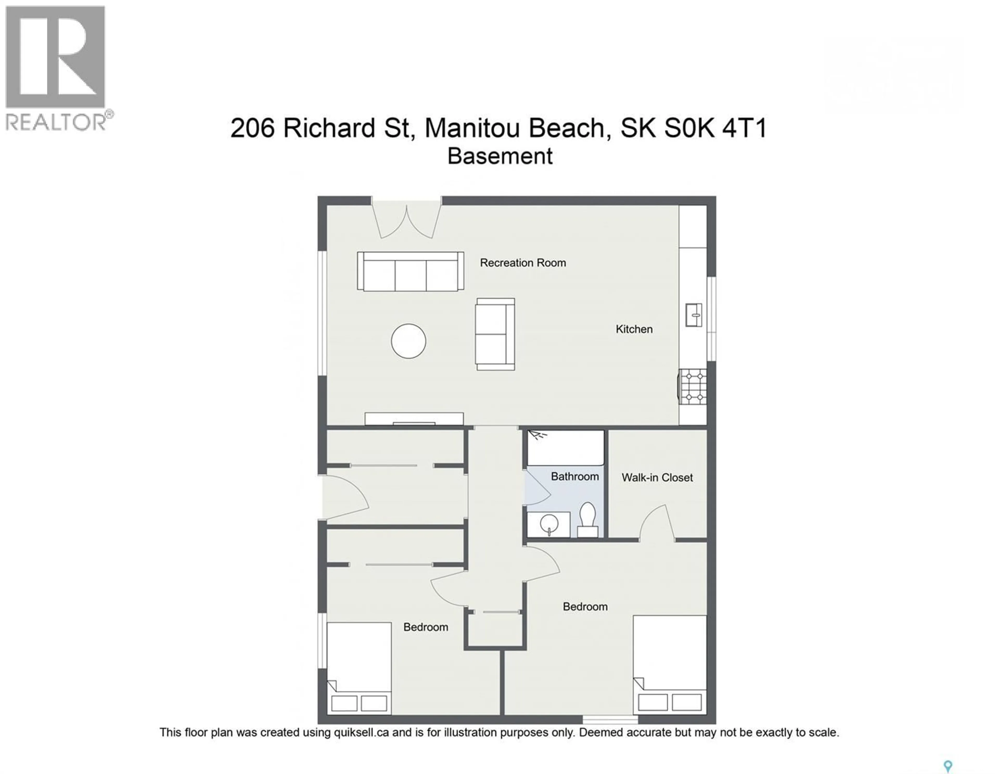 Floor plan for 206 RICHARD STREET, Manitou Beach Saskatchewan S0K4T1