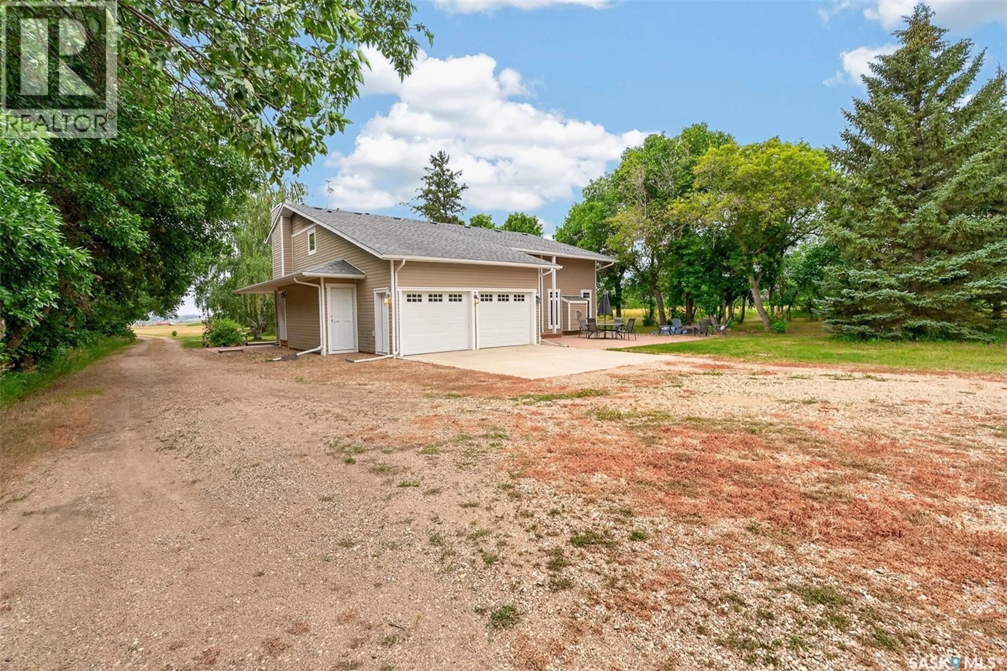 A pic from outside/outdoor area/front of a property/back of a property/a pic from drone, street for CAMPBELL ACREAGE, Caron Rm No. 162 Saskatchewan S0H0S0